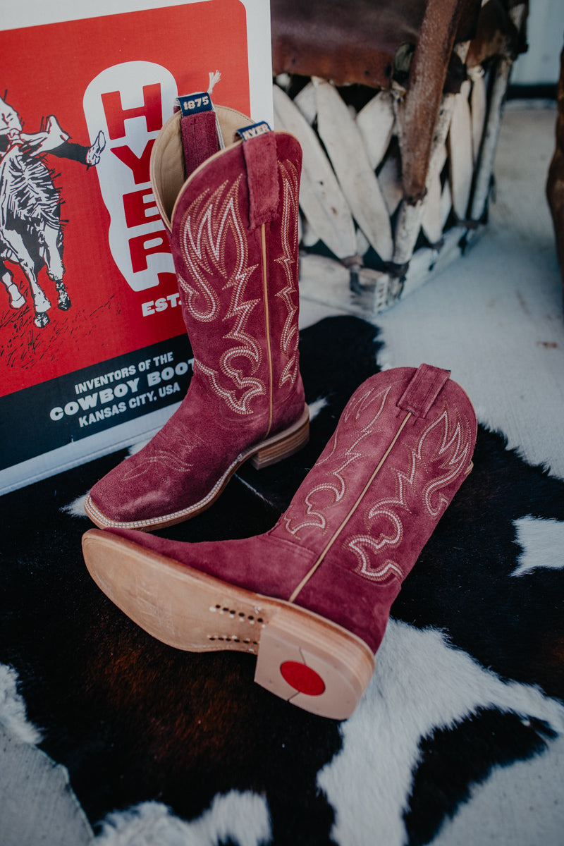 13" 'Augusta' BURGANDY Suede Hyer Women's Cowboy Boots (Sizes 6-11/ B & C Widths)