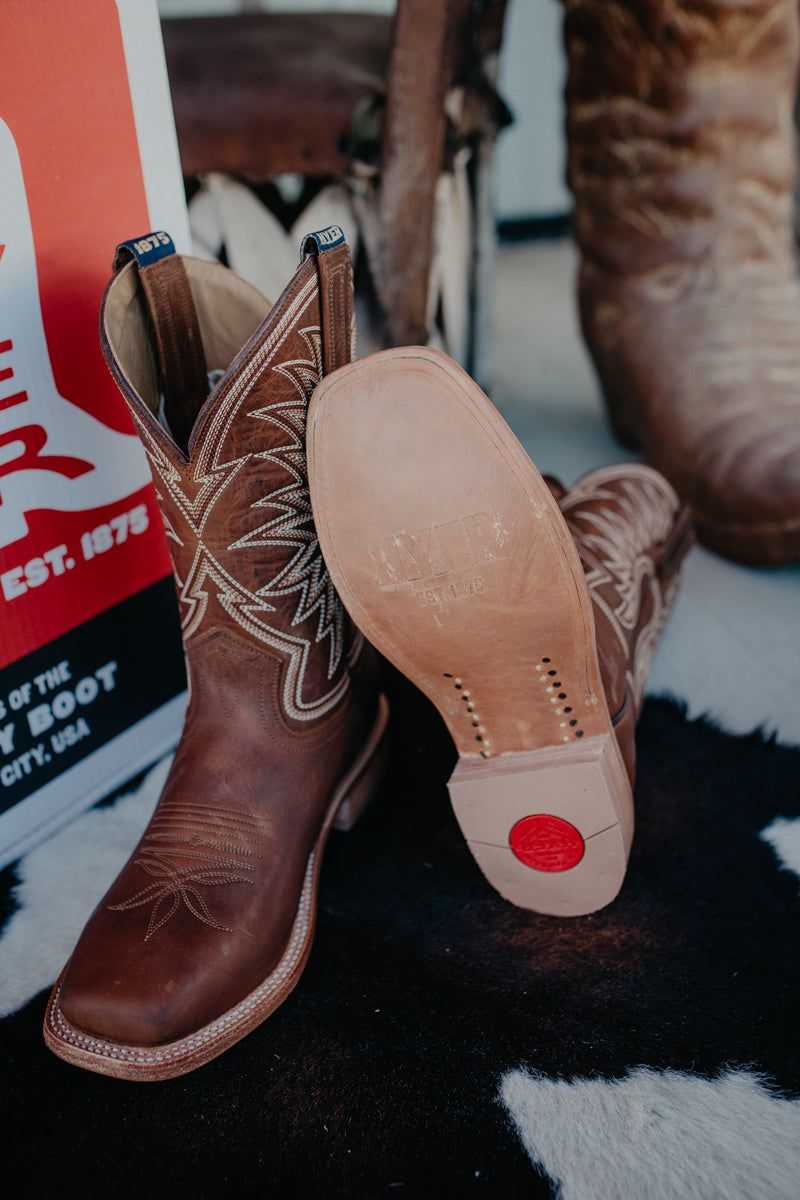 'Le Roy' Brown Men's Hyer Cowboy Boots (Size 8-13/ D & EE Widths)