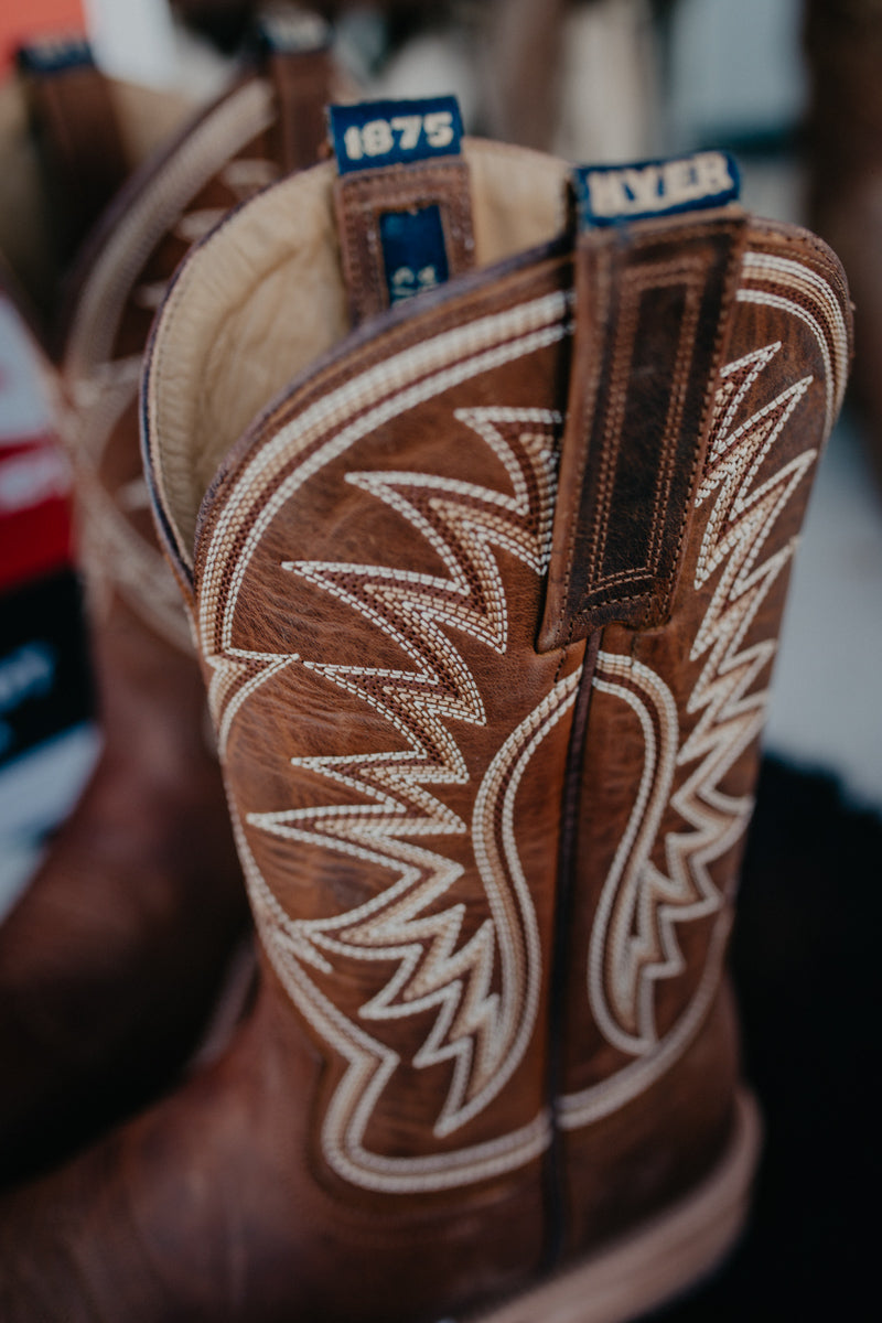 'Le Roy' Brown Men's Hyer Cowboy Boots (Size 8-13/ D & EE Widths)