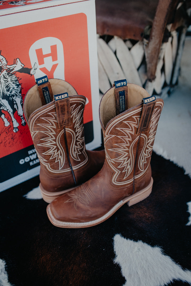 'Le Roy' Brown Men's Hyer Cowboy Boots (Size 8-13/ D & EE Widths)