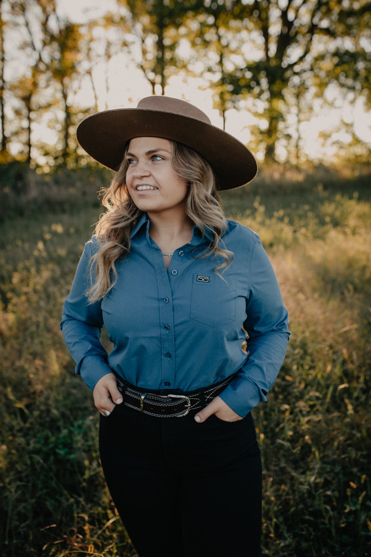 'Linville' Women's Long Sleeve Shirt by Kimes Ranch (S-XXL)