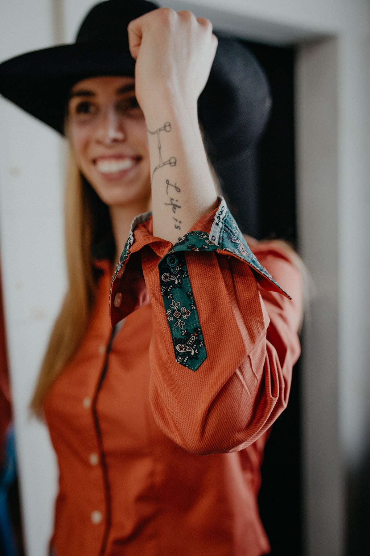 'Rylee' Copper Stripe Women's CINCH Button Up (L -XL Only)