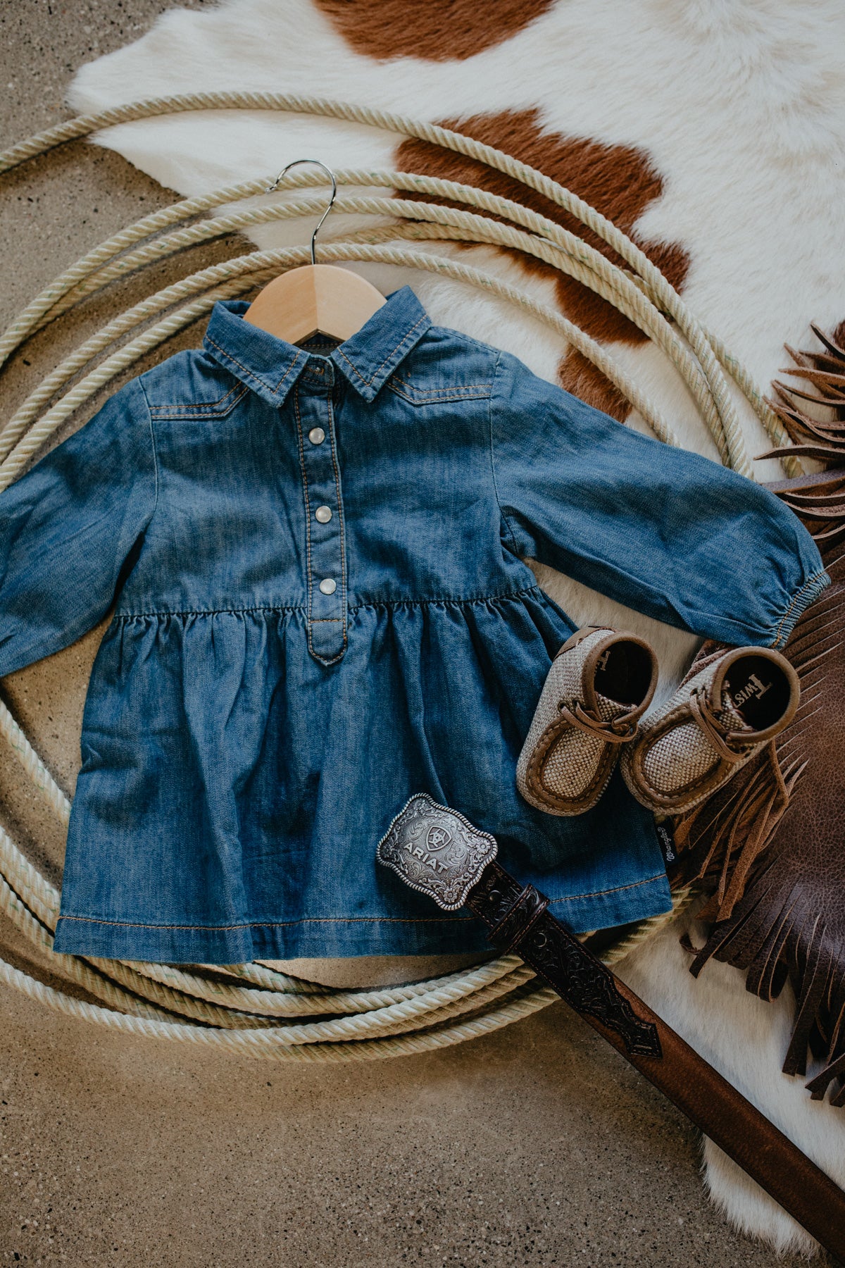 Baby girl blue jean dress best sale