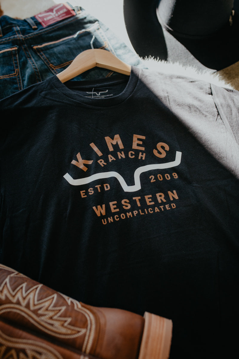 'Easy Does It' Black T-Shirt by Kimes Ranch (S-XXL)