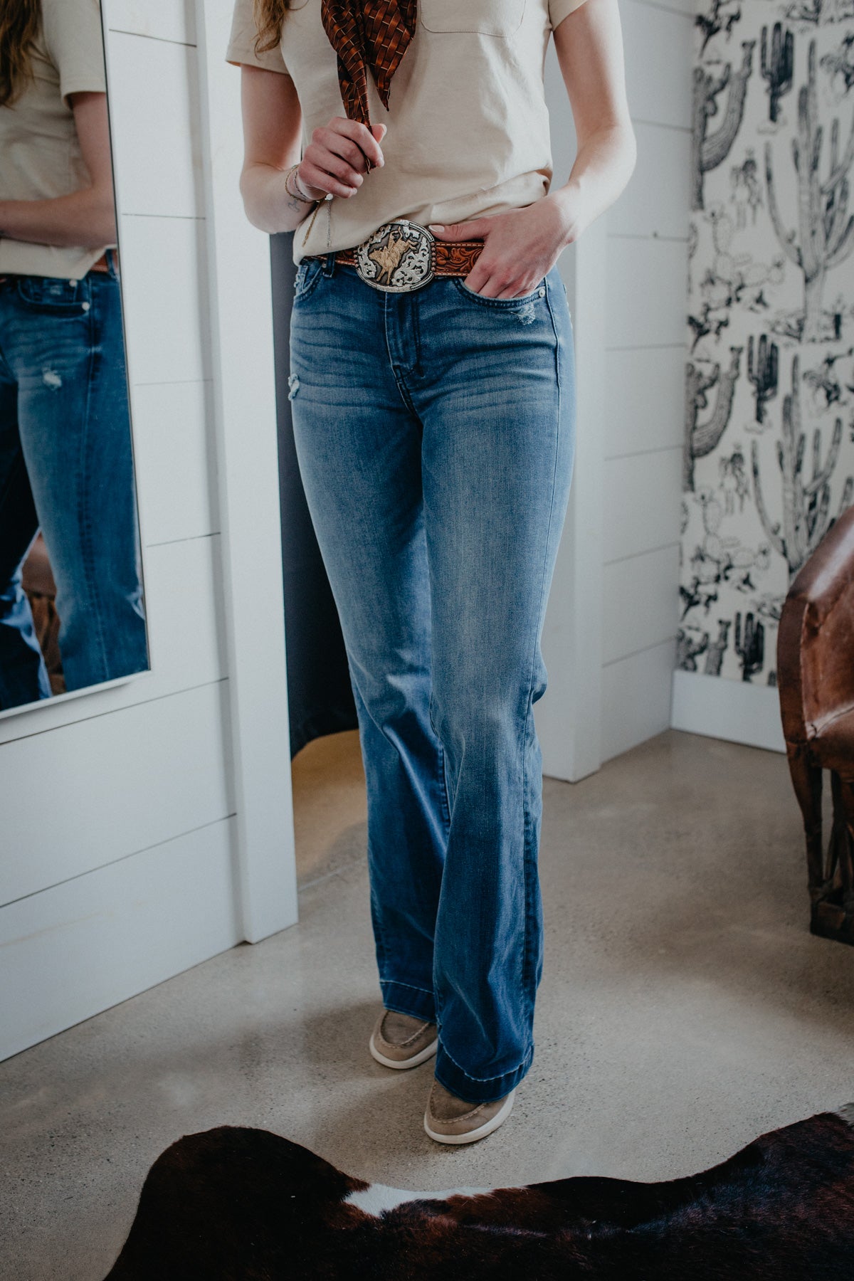 'Lake Blue' Dark Wash Dojo Flare Jean by 7 For All Mankind (32 & 34” Inseams)