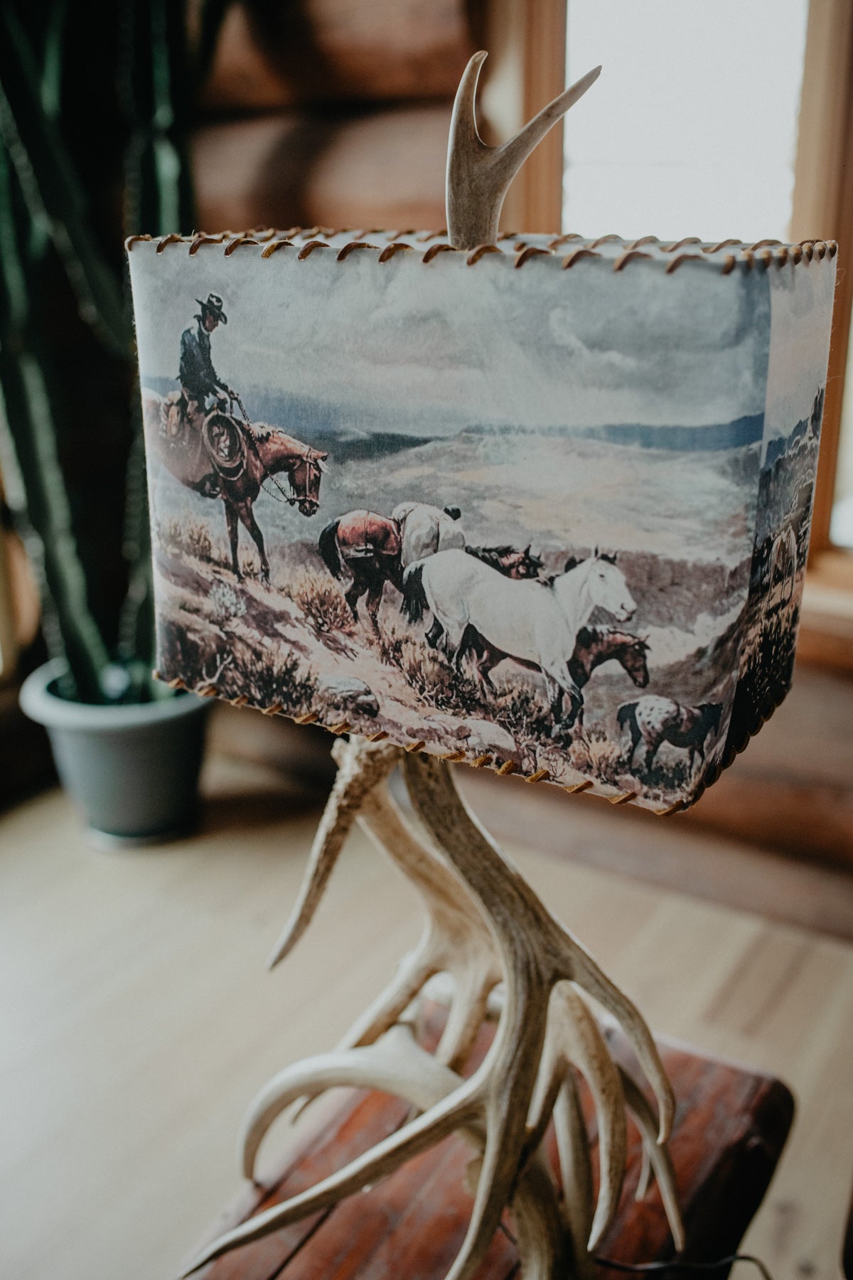 Lampshade 'Mustang Gathering' - Rectangle