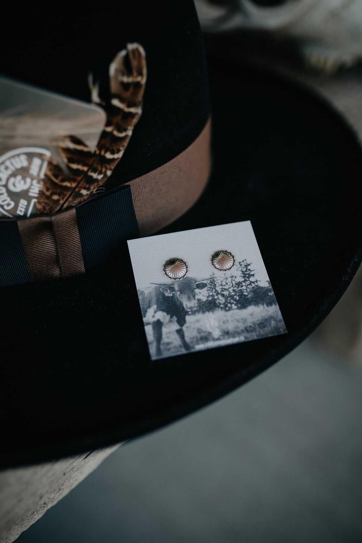 'Bradford' Small Round Concho Earring