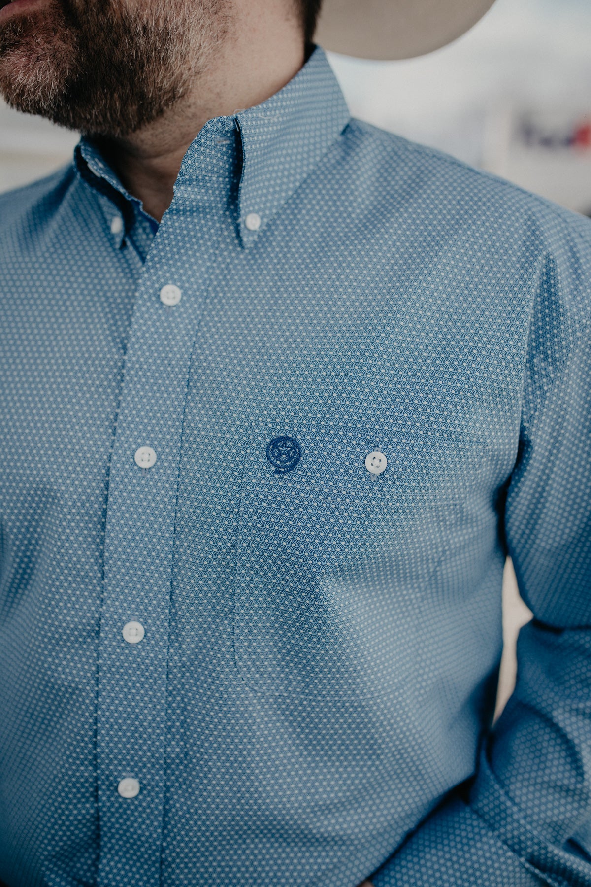 Wrangler Blue George Strait Button Up (S-XXL)