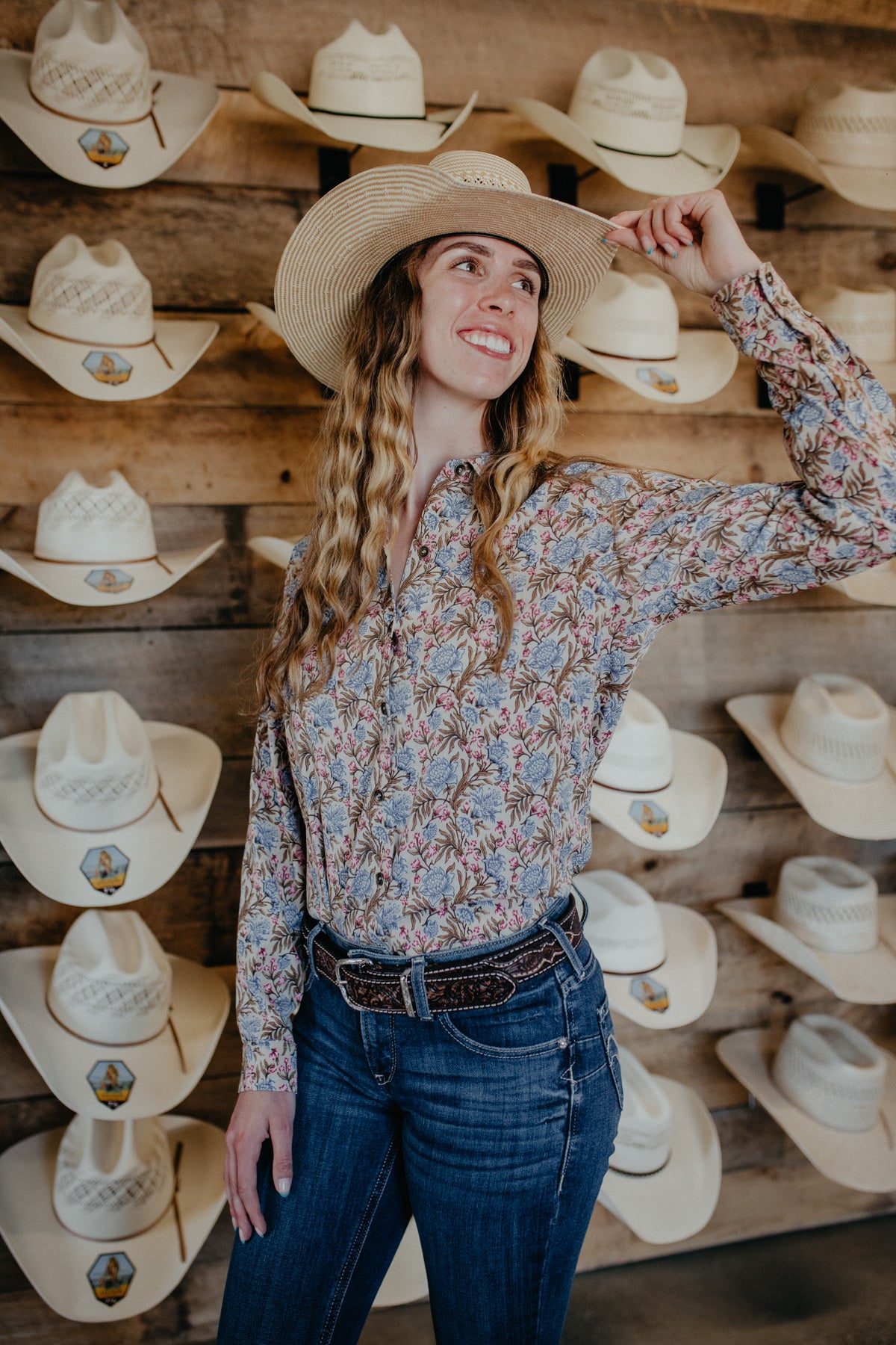 'Layla' Ariat Women's Homestyle Prairie Blouse (S - M Only)