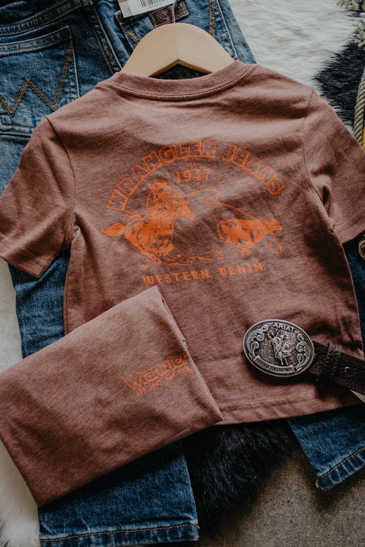 'Roping Jeans' Boy's Tee by Wrangler (XXS-XL)