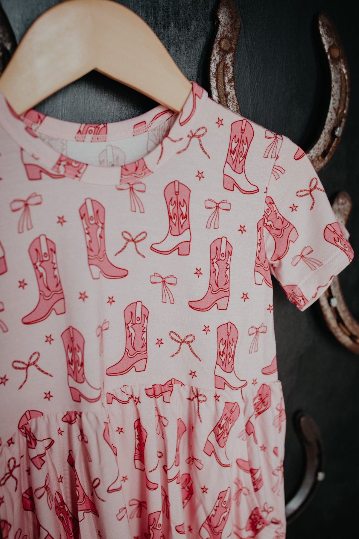 'Boots & Bows' Girls Dress (Toddler Sizes)