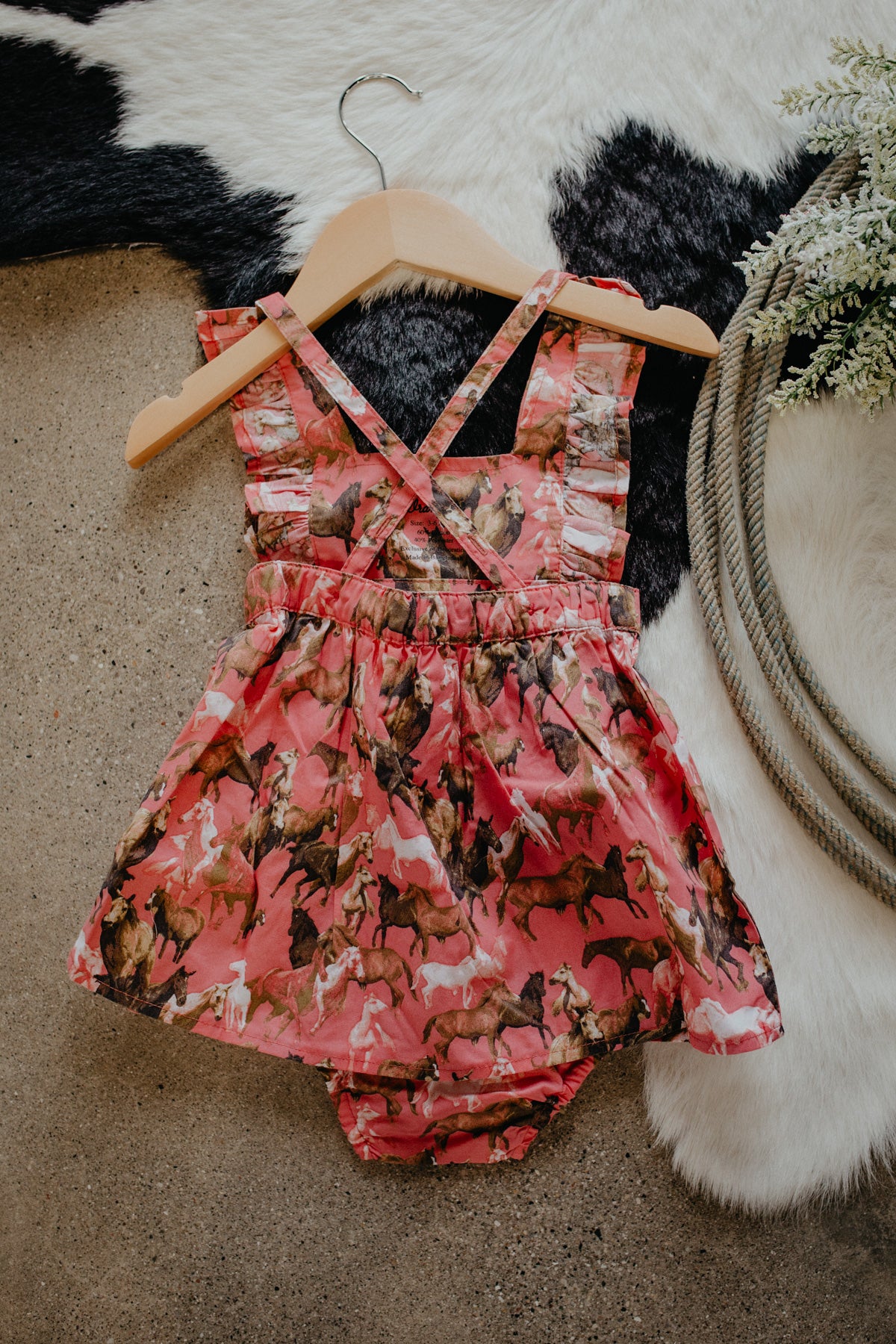 'Bella' Wrangler Baby Girl Horse Dress (Sizes 3-6M to 2T)