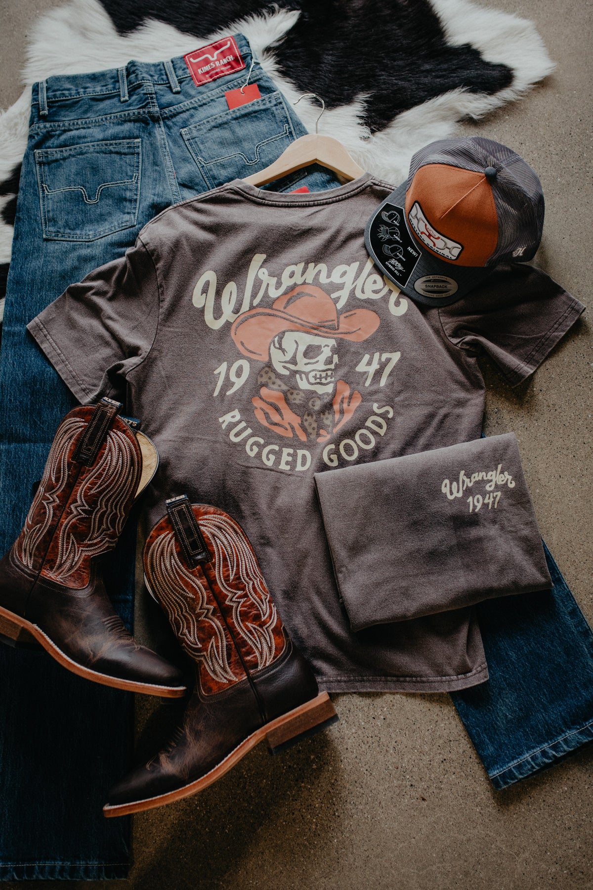 'Rugged Skull' Men's Wrangler Graphic Tee (S-XXL)