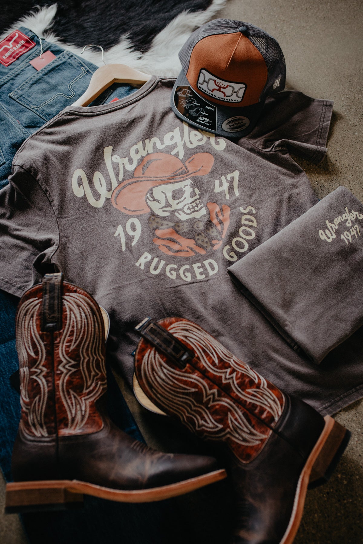 'Rugged Skull' Men's Wrangler Graphic Tee (S-XXL)