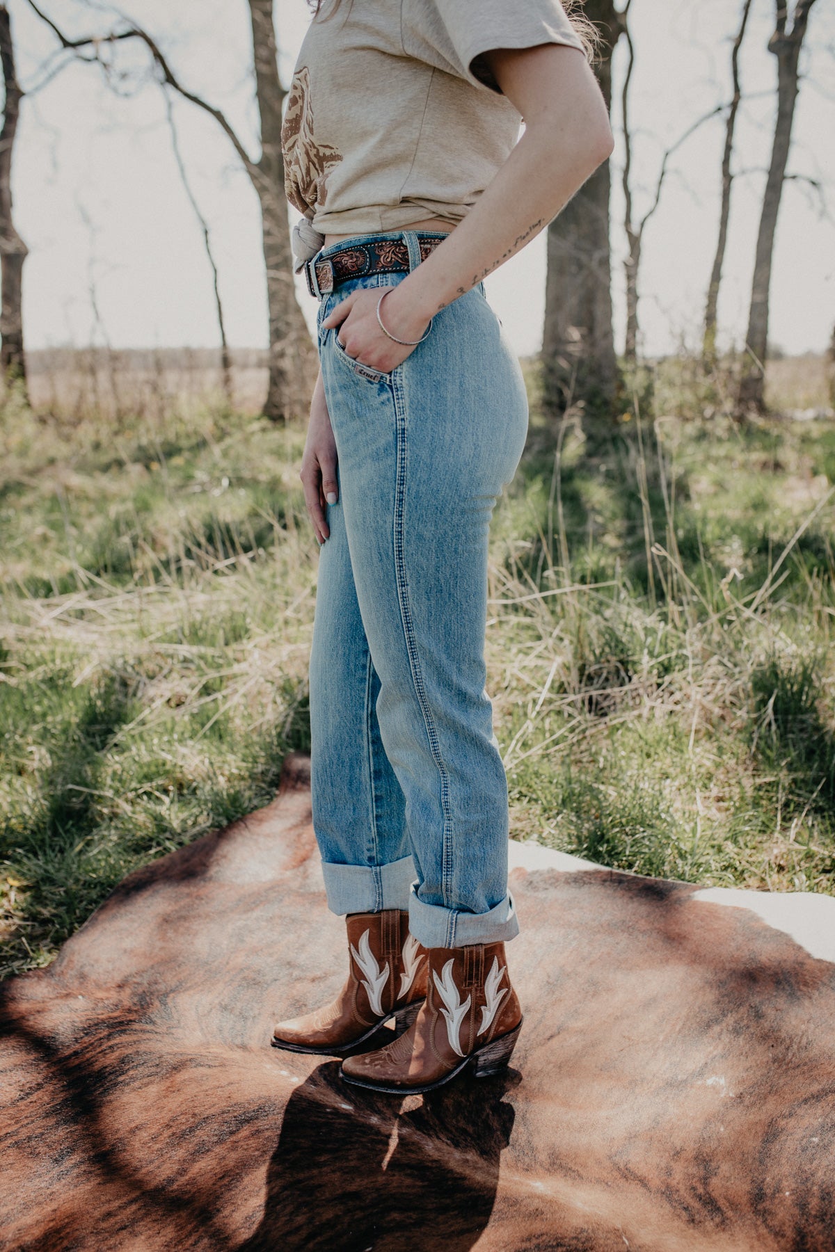 'Ginny' Acid Wash Bareback High Rise by Cruel Denim (25-33)