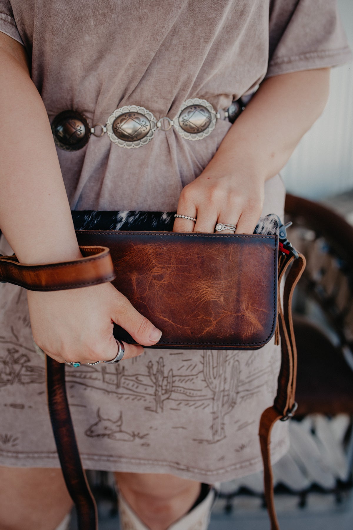 Vaquero Concho Evie Organizer Cowhide