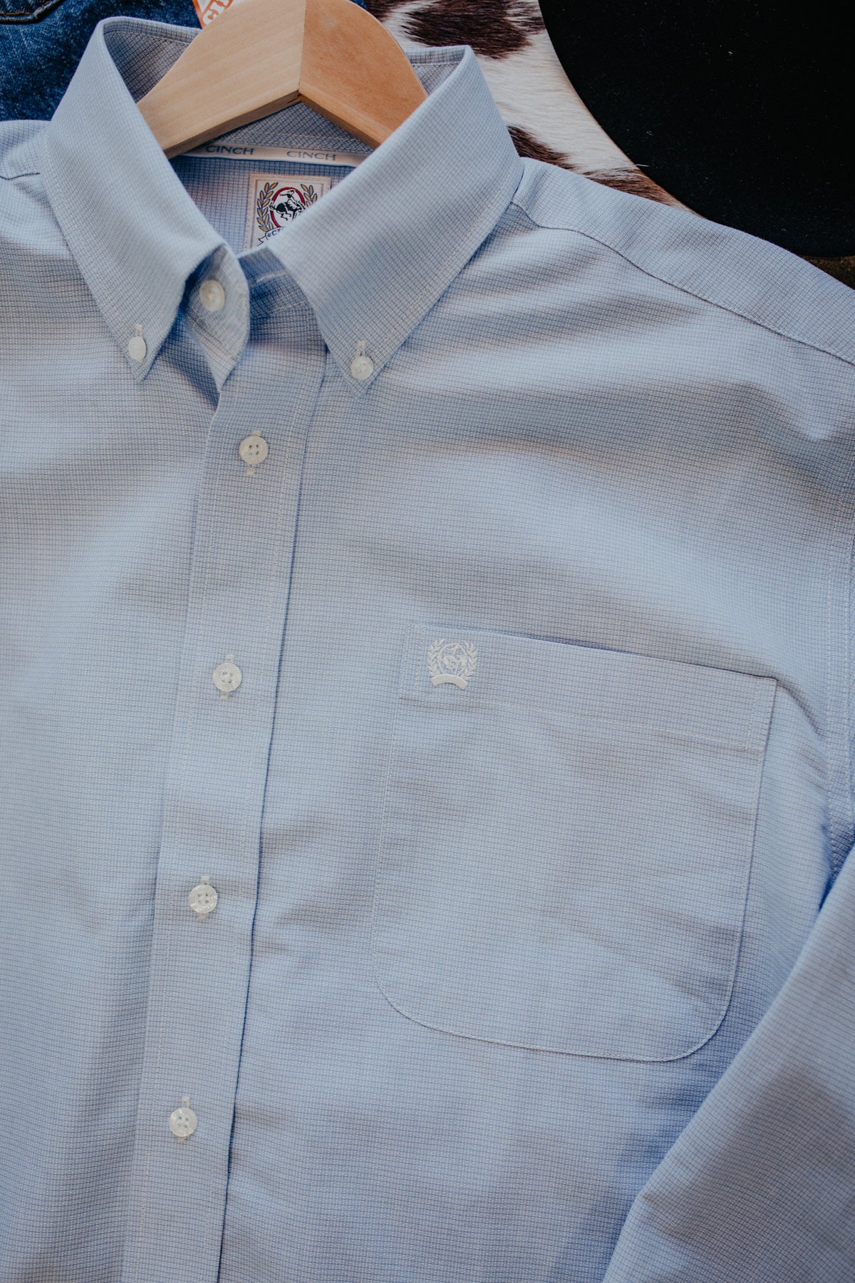 'Ross' Baby Blue CINCH Classic Fit Long Sleeve Button Down (S-XXL)