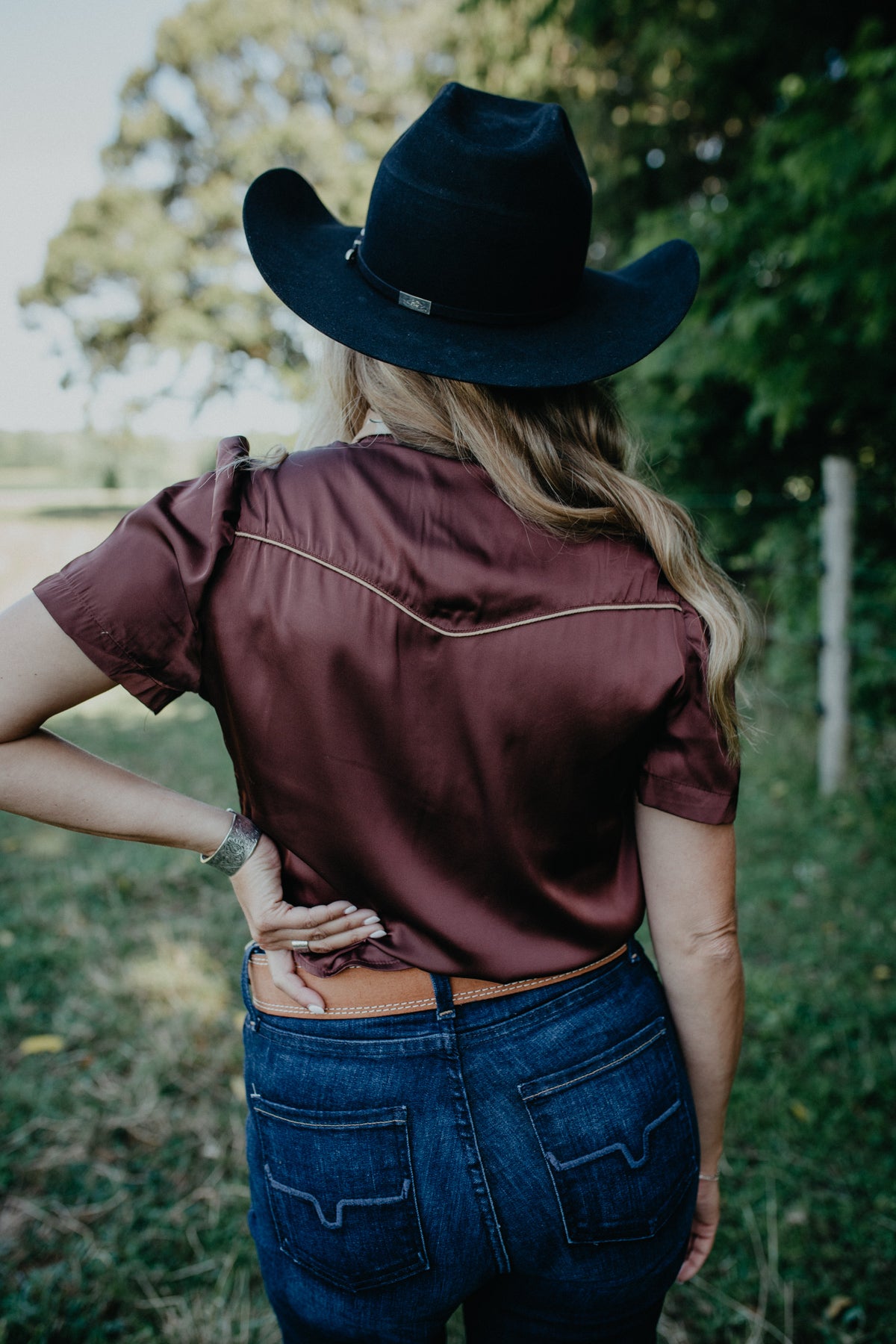 'Ellie' Smile Pocket Short Sleeve Pearl Snap (S-XL)