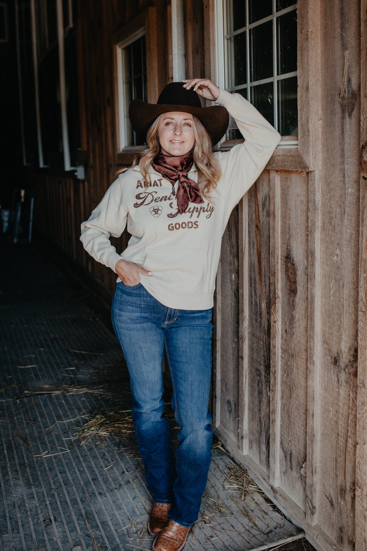 Ariat 'Denim & Supply' 1/2 Zip Sweater (XS-XXL)