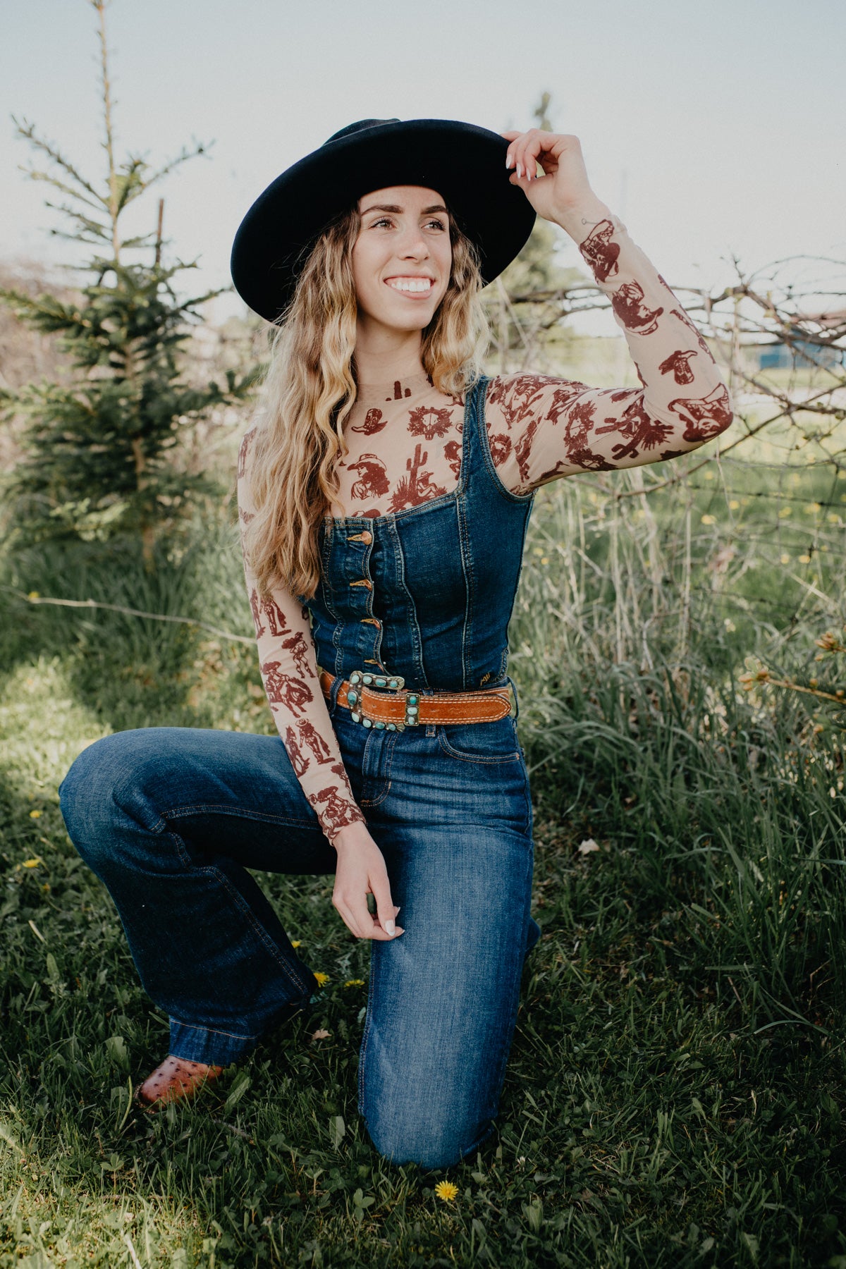 'Lainey' Bustier Denim Top by Wrangler X Lainey Wilson (XS-XL)