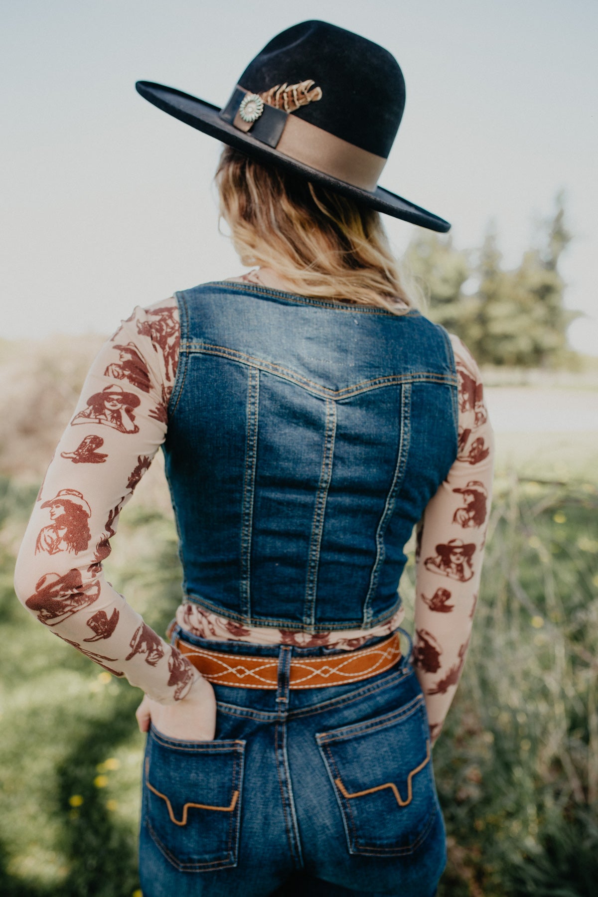 'Lainey' Bustier Denim Top by Wrangler X Lainey Wilson (XS-XL)