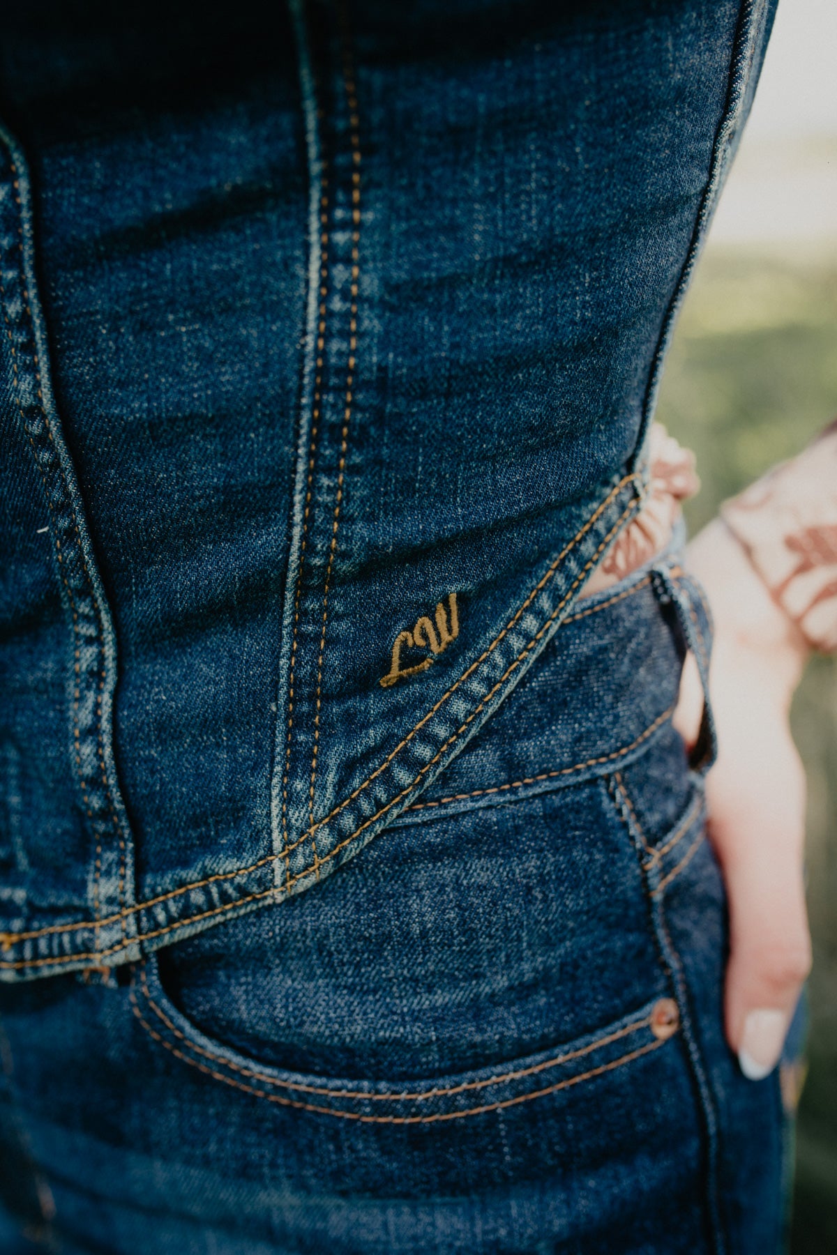 'Lainey' Bustier Denim Top by Wrangler X Lainey Wilson (XS-XL)
