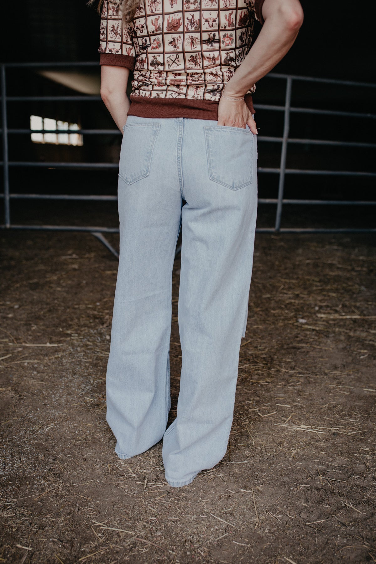 'Janna' Ultra High Rise Tomboy Wide Leg Jean by Ariat (Sizes 24-34)