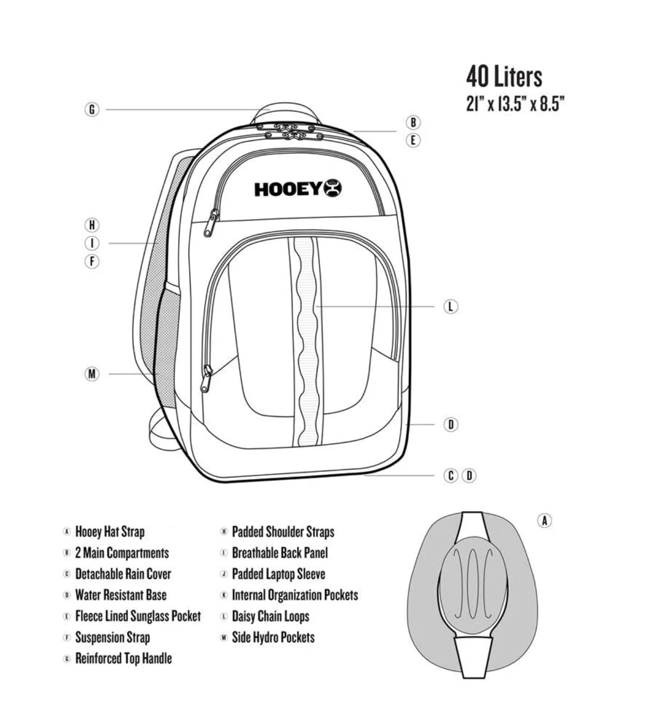 OX Hooey Backpack Taupe/ Black Aztec Pattern