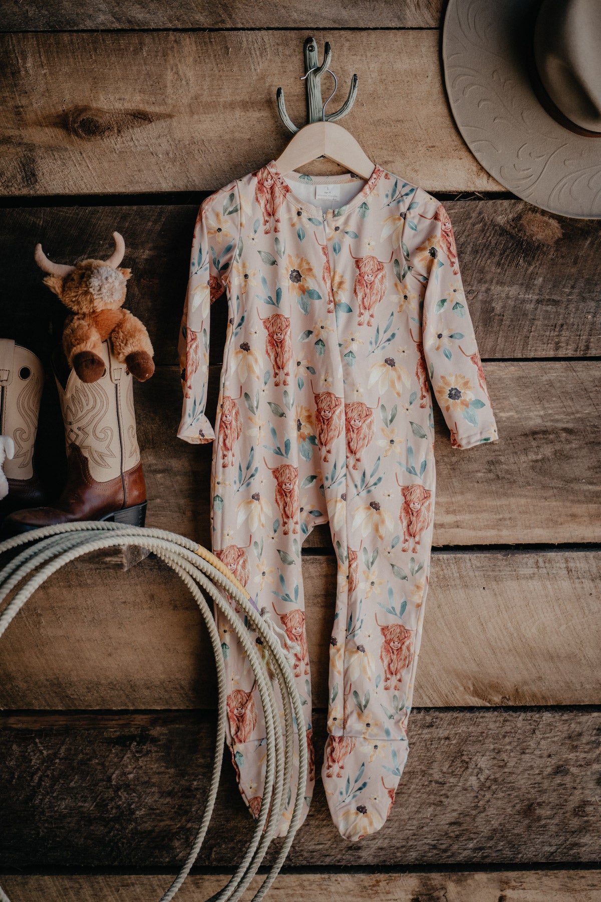 Highland and Floral Footed Sleeper (2T & 3T only)