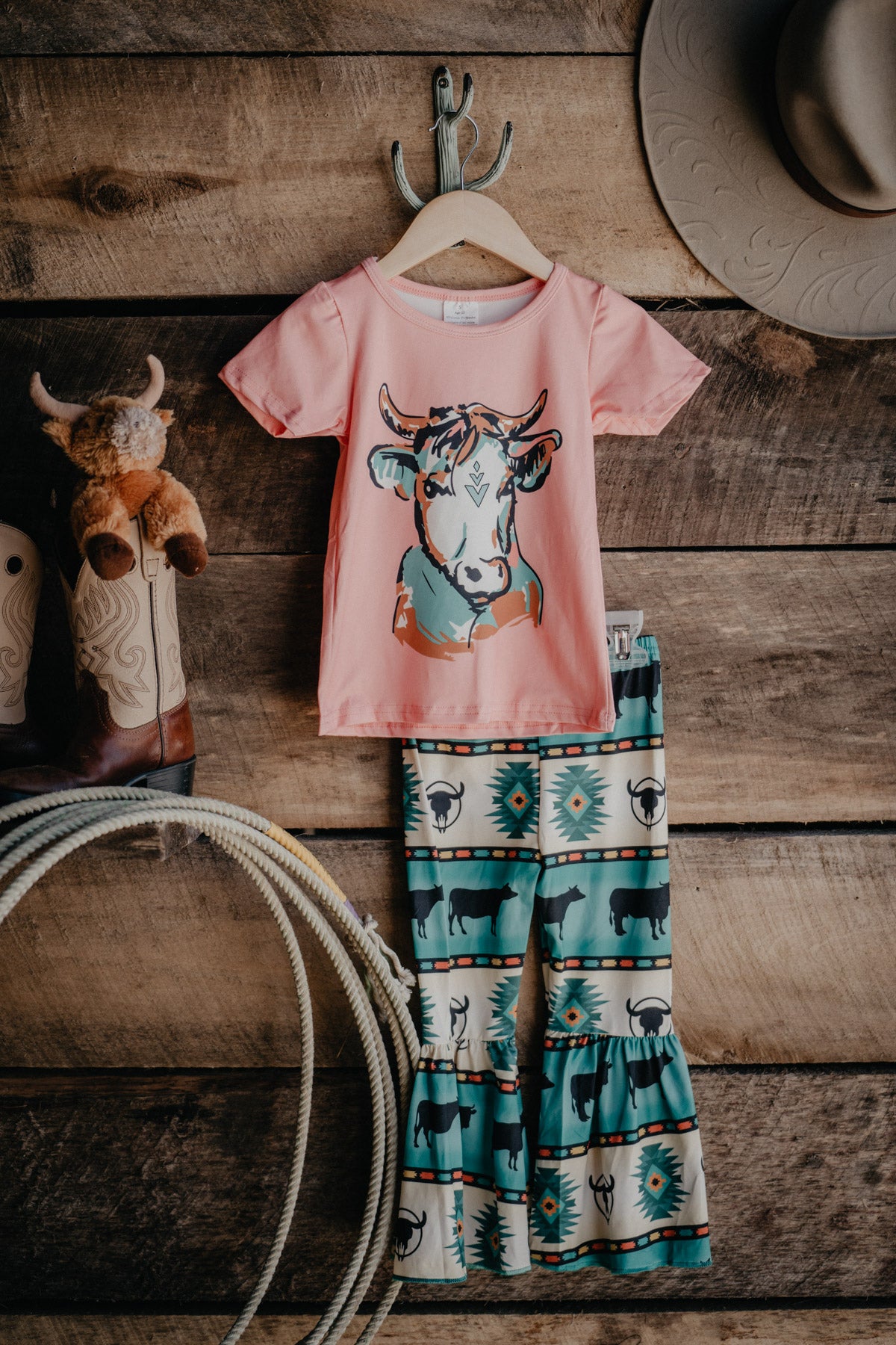 Heifer and Aztec & Cattle Bells Set (12-18M to 10/12)