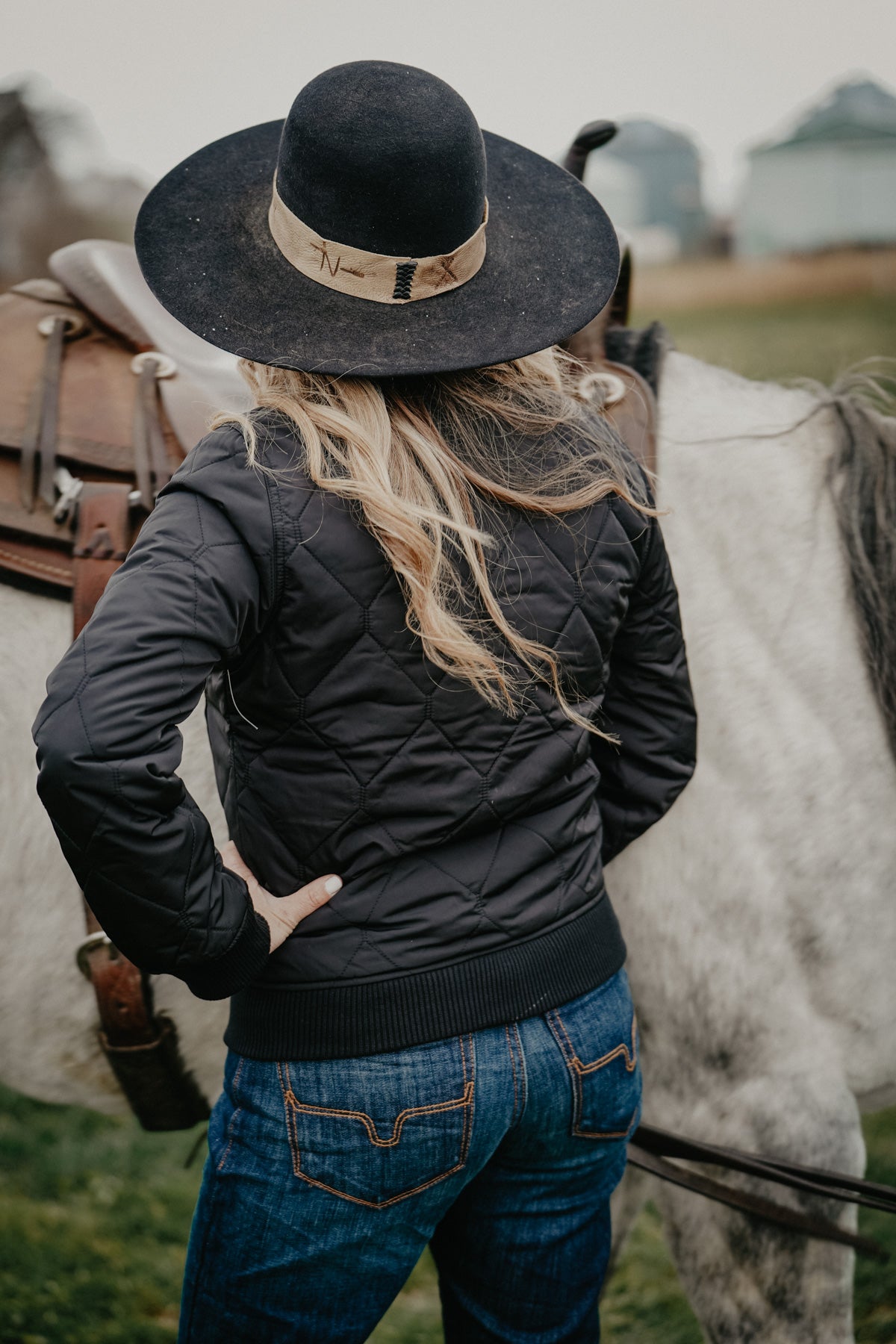 'Marinos' Quilted Bomber Jacket by Kimes Ranch (Brown and Black)