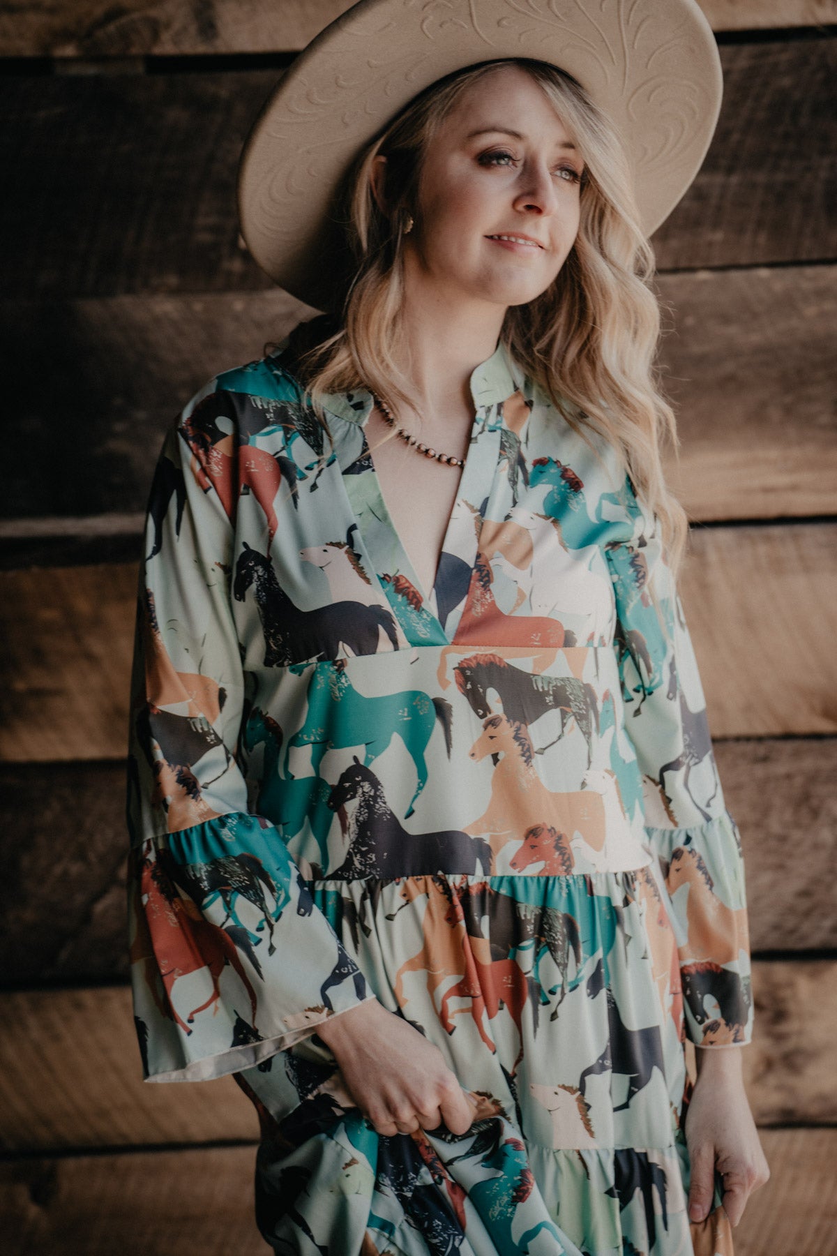 'Painted Rock' Horse Print Tunic Dress (1 M Only)
