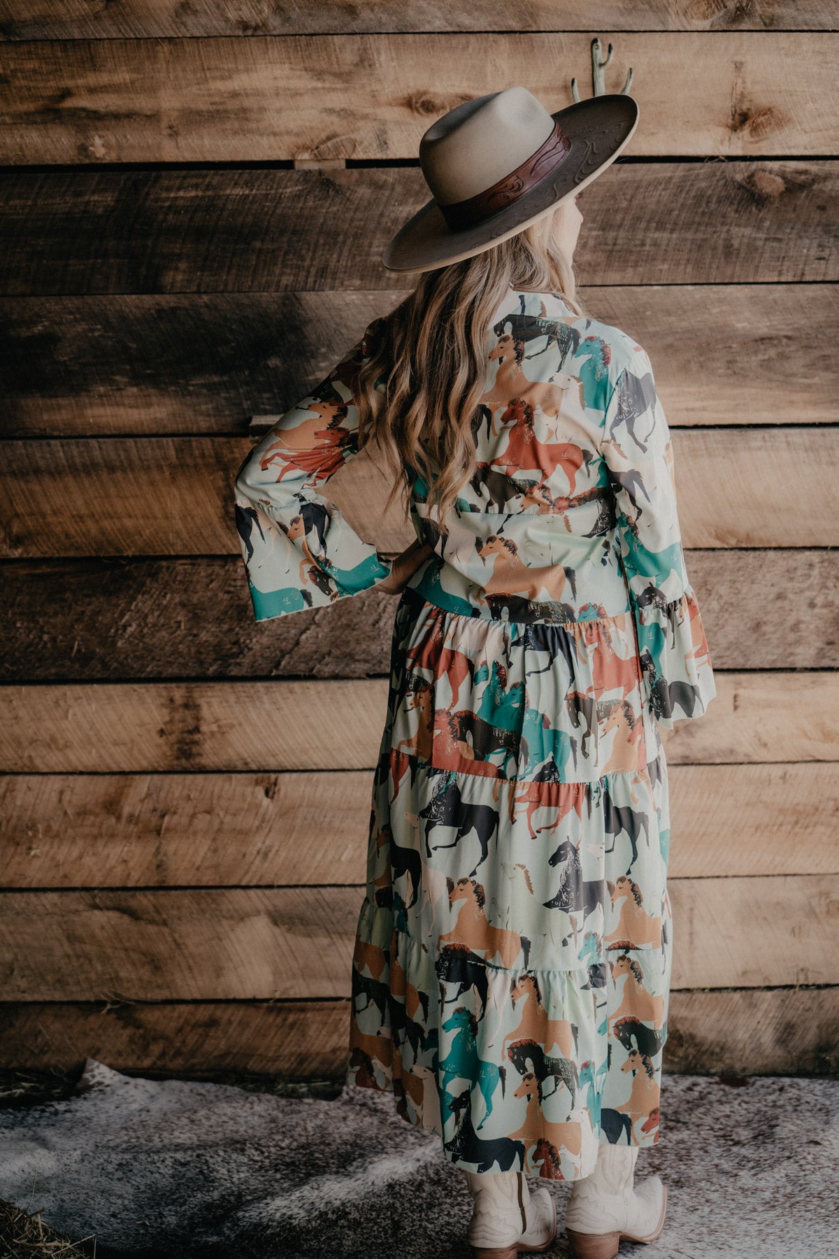 'Painted Rock' Horse Print Tunic Dress (1 M Only)