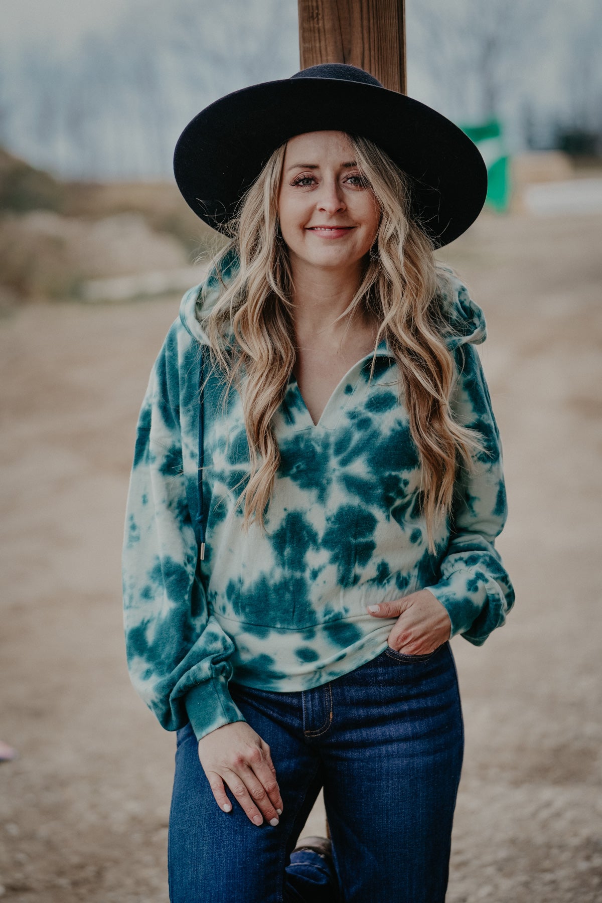 'Monterey' Dyed Hoodie by Kimes Ranch (Dark Teal)