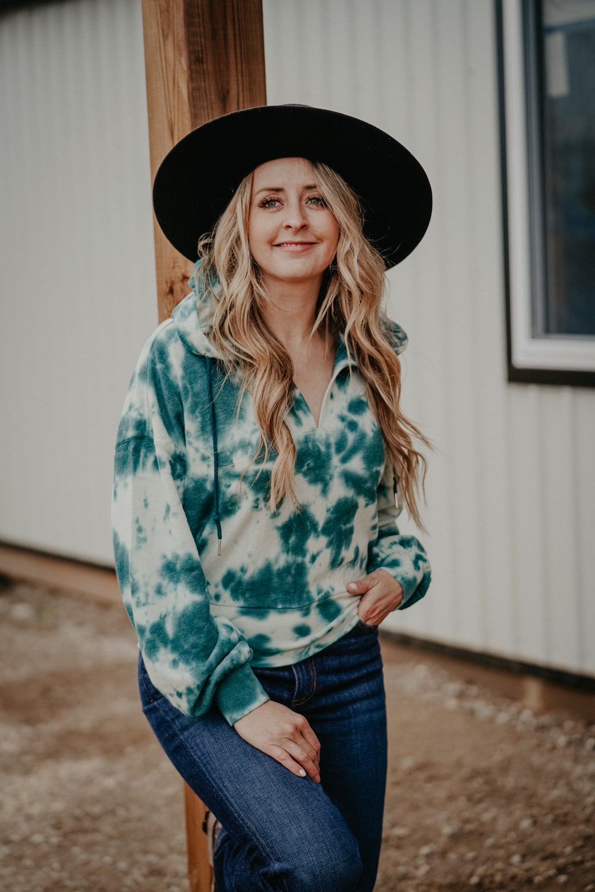 'Monterey' Dyed Hoodie by Kimes Ranch (Dark Teal)