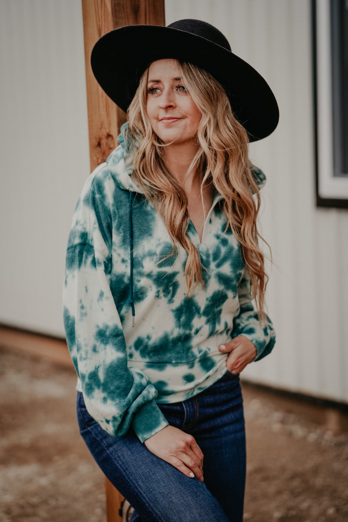 'Monterey' Dyed Hoodie by Kimes Ranch (Dark Teal)