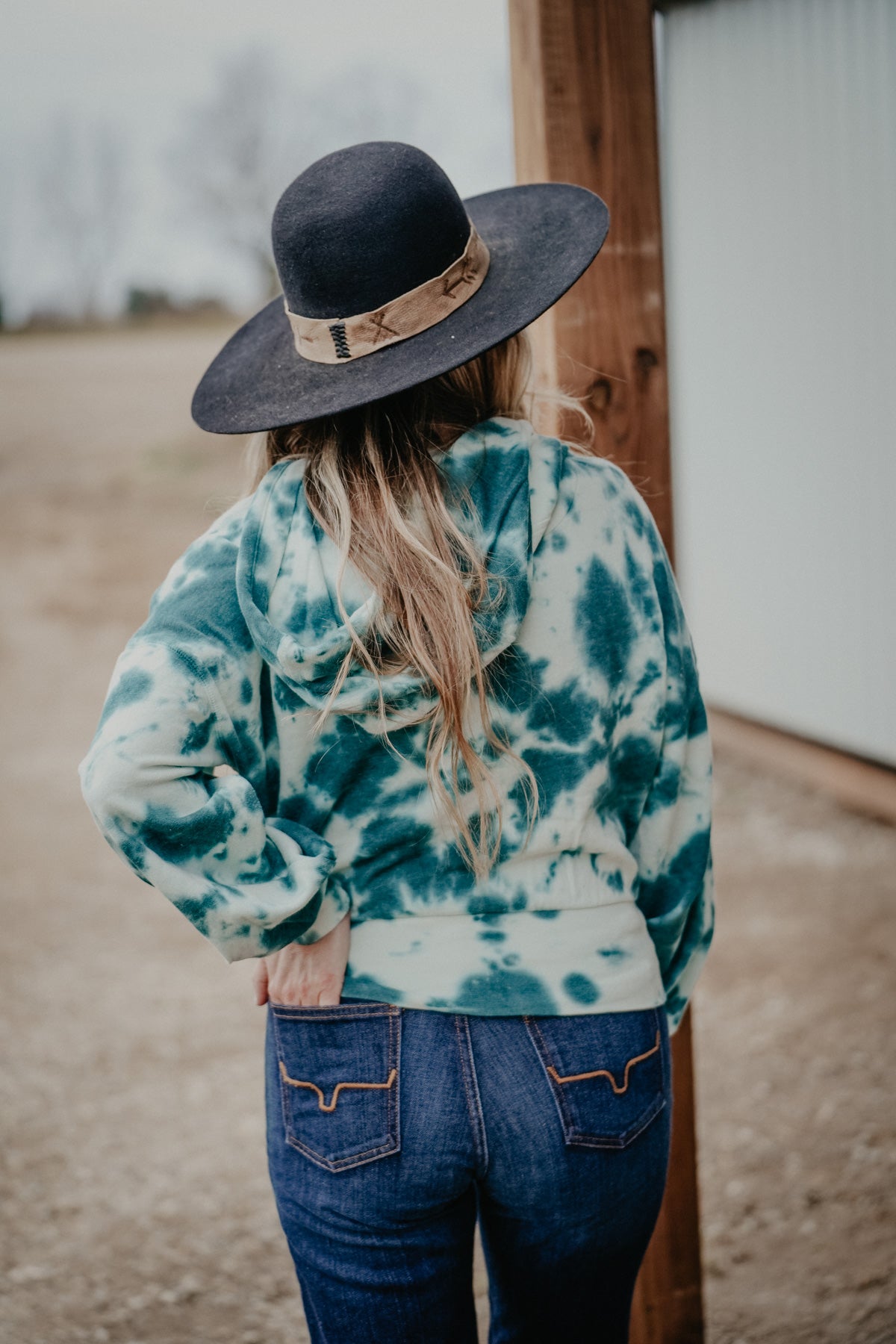 'Monterey' Dyed Hoodie by Kimes Ranch (Dark Teal)