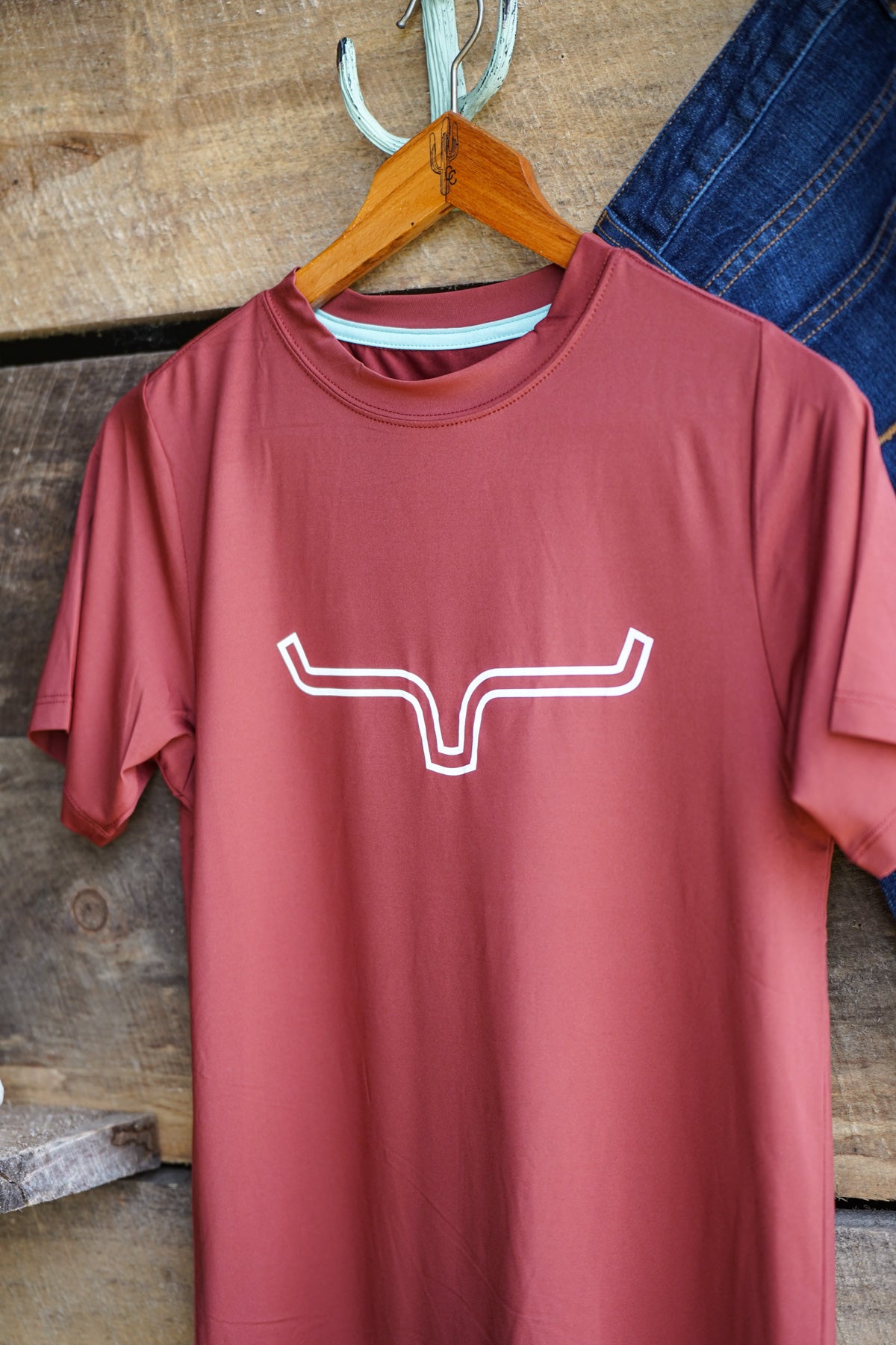 'Outlier' Women's Tech T by Kimes Ranch (Rust)