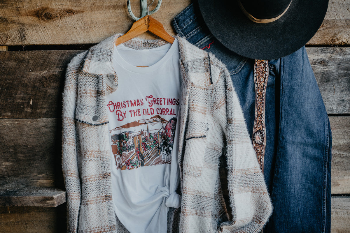 "Christmas Greetings by the Old Corral" CC Exclusive Graphic T