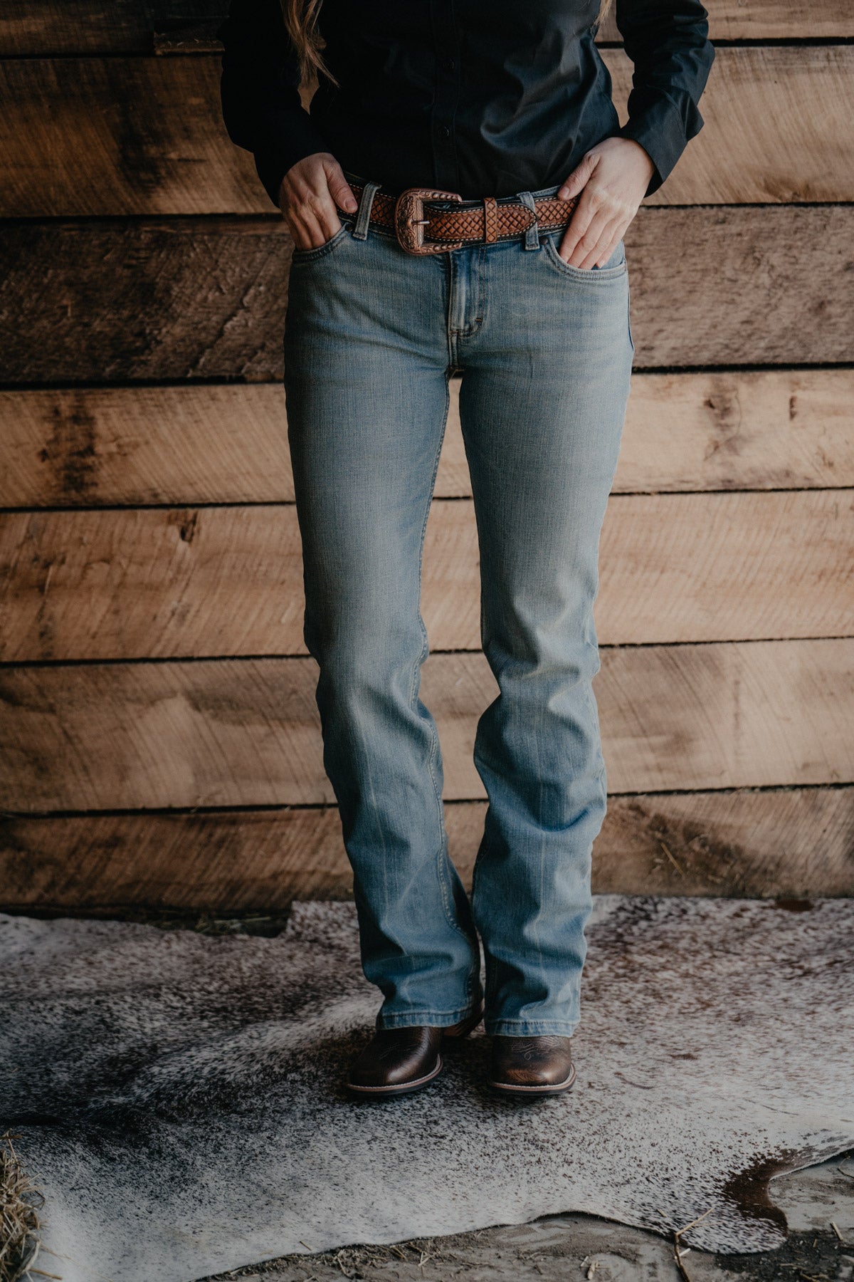'Madelyn 'Mid Rise Mae Bootcut Jean by Wrangler (Light Wash)