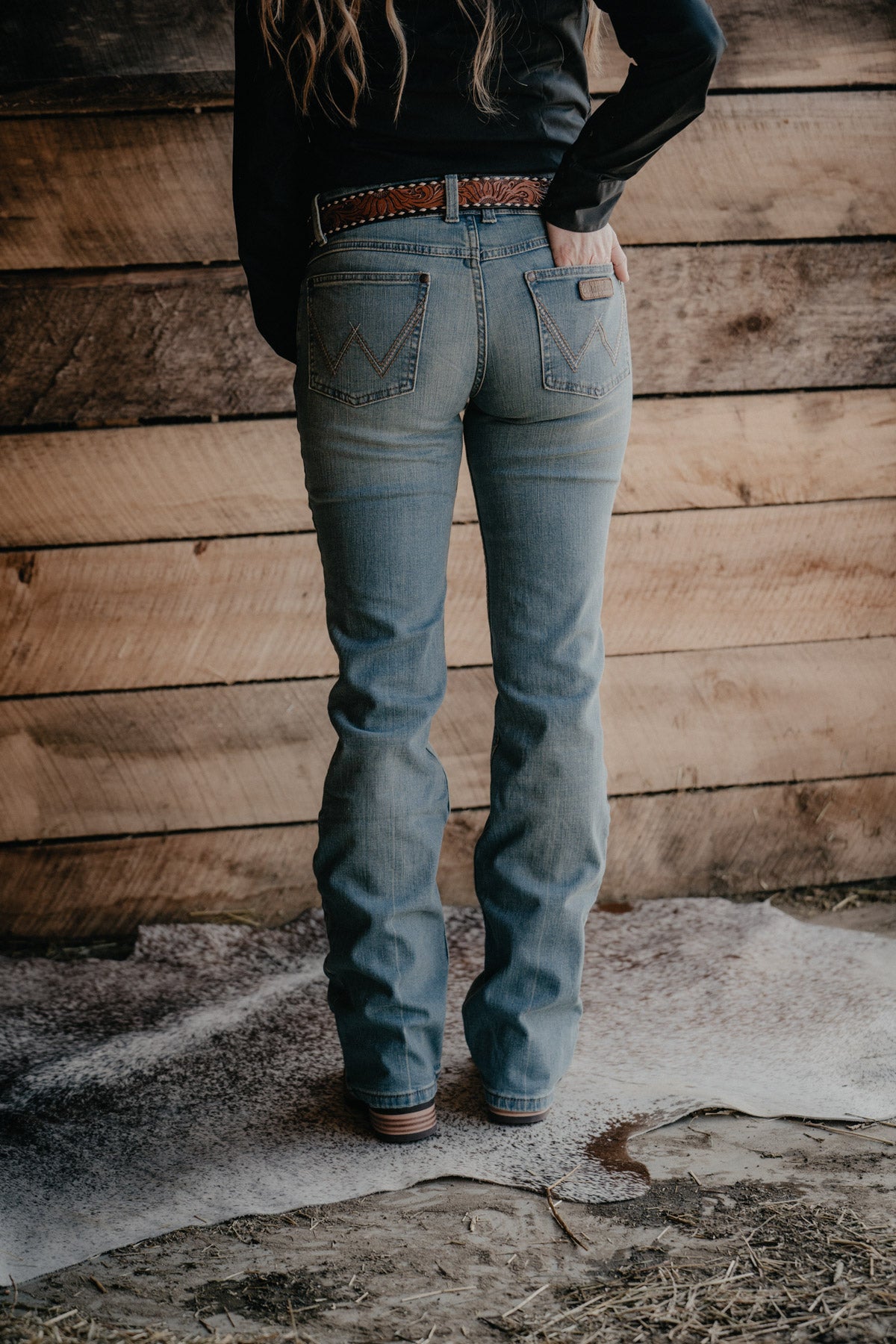 'Madelyn 'Mid Rise Mae Bootcut Jean by Wrangler (Light Wash)
