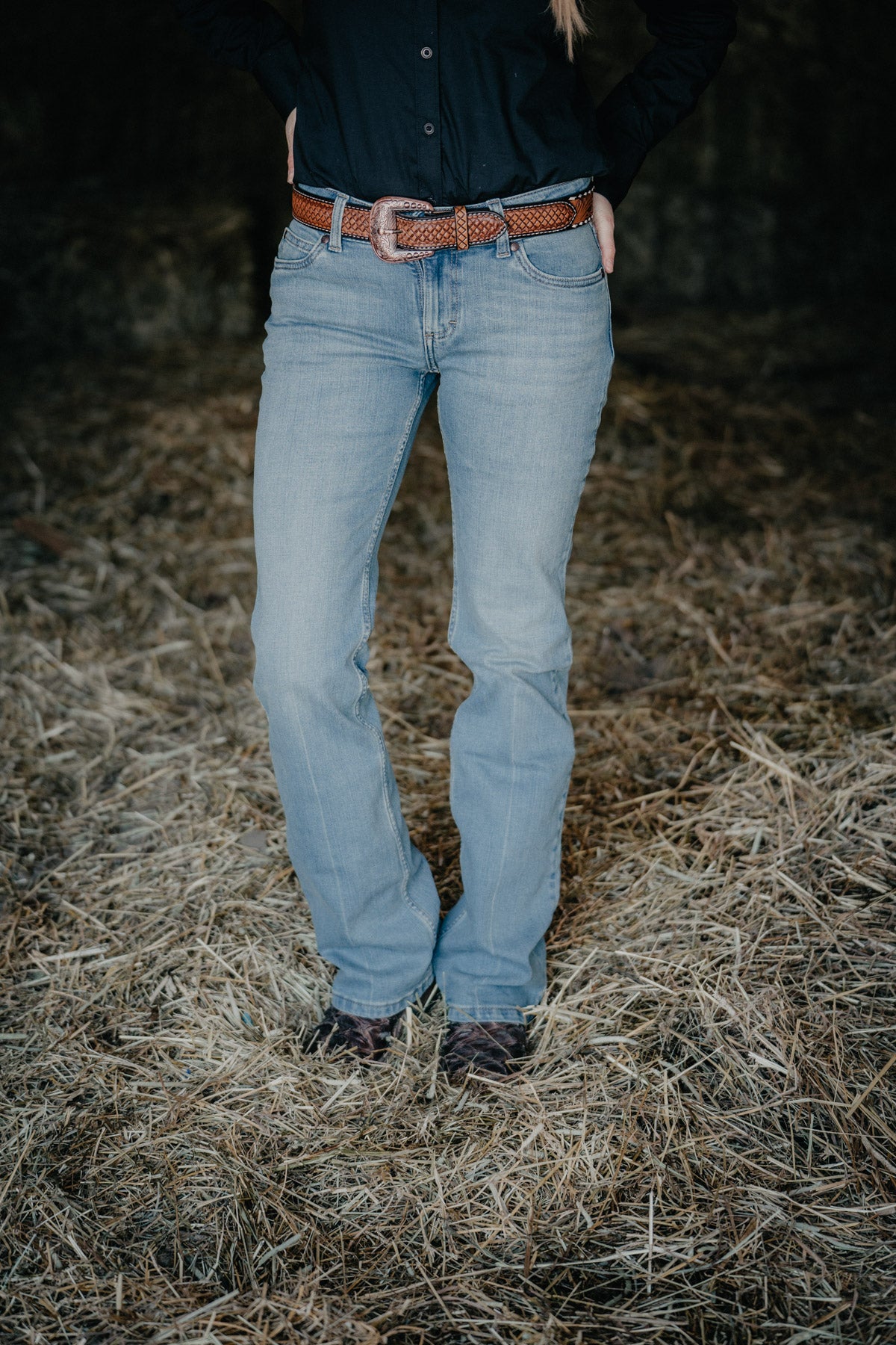 'Madelyn 'Mid Rise Mae Bootcut Jean by Wrangler (Light Wash)