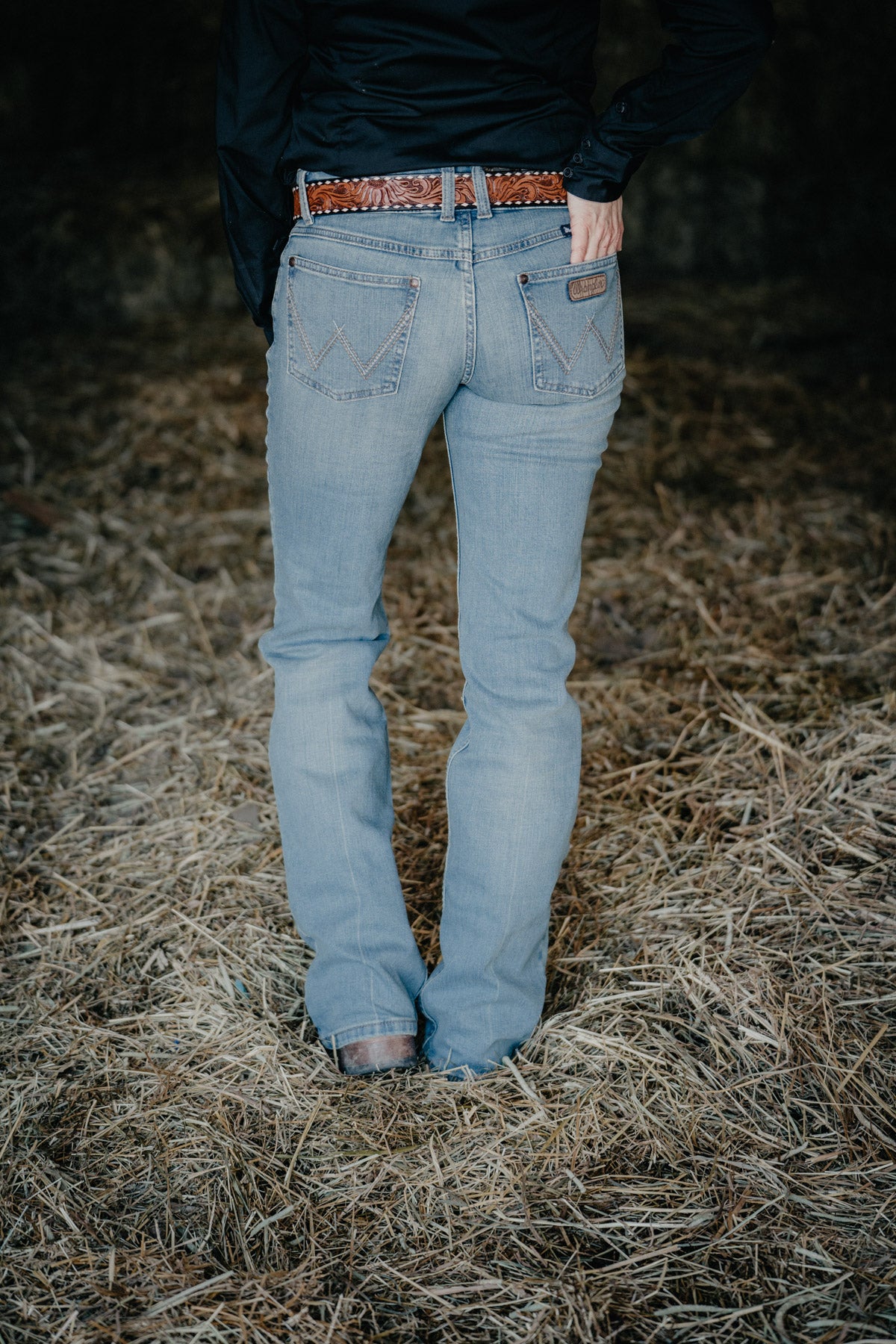 'Madelyn 'Mid Rise Mae Bootcut Jean by Wrangler (1 26/36 Only)