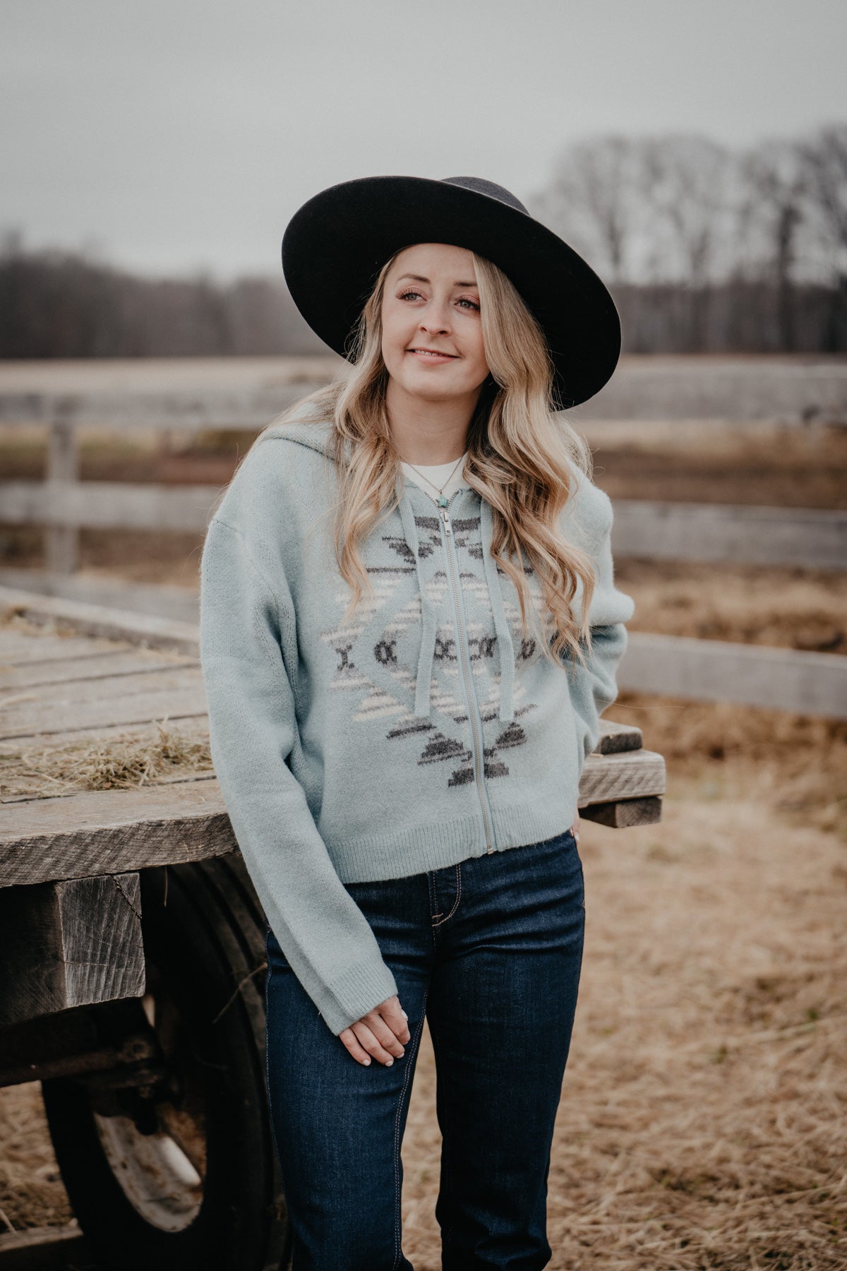 'Agave Garden' Women's Knit Full Zip Hooded Sweater by Ariat (XS - XXL)