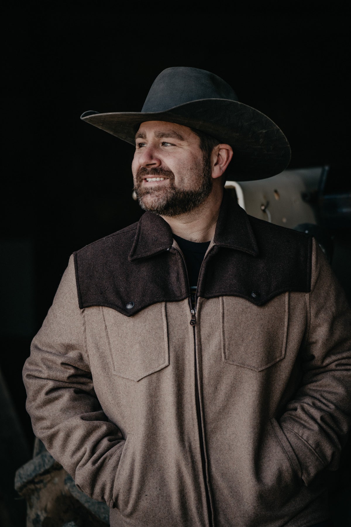 'Bramford' Men's 2-Tone Wool Jacket by Cripple Creek