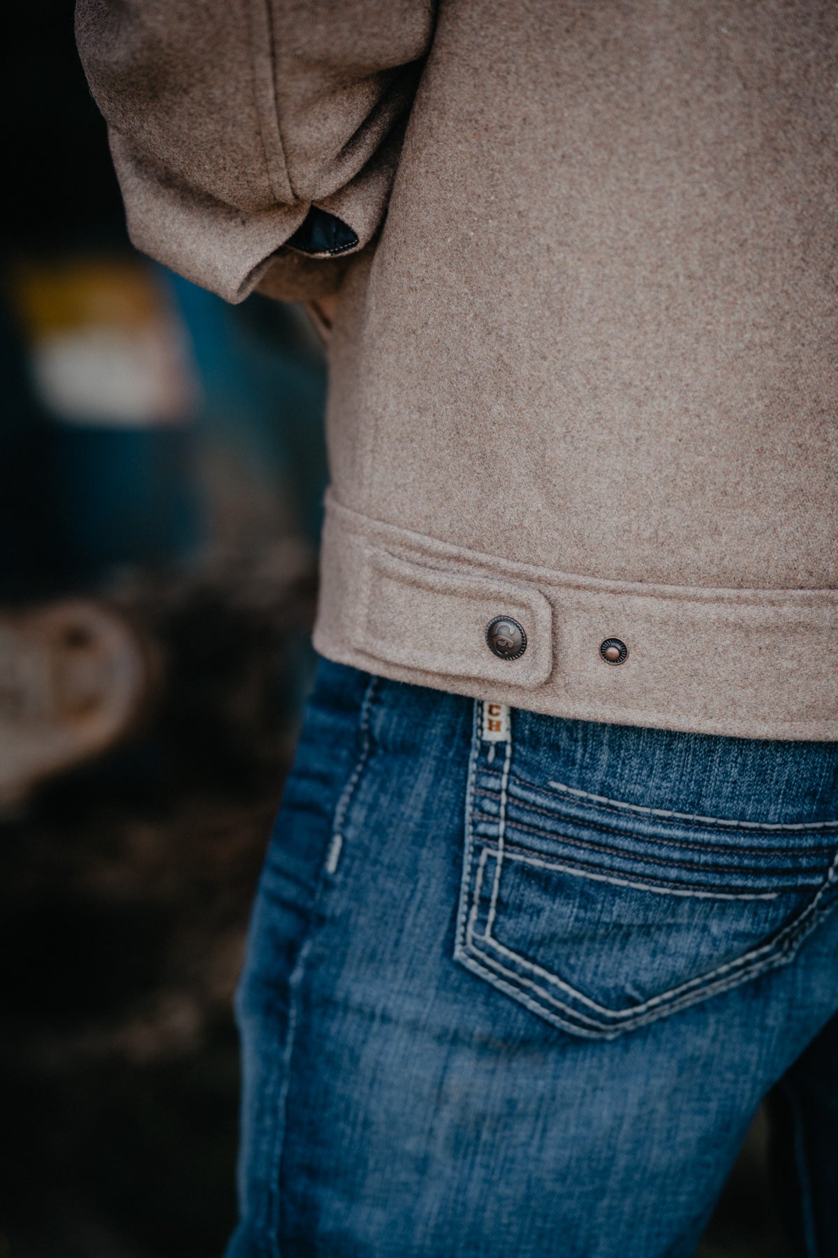 'Bramford' Men's 2-Tone Wool Jacket by Cripple Creek