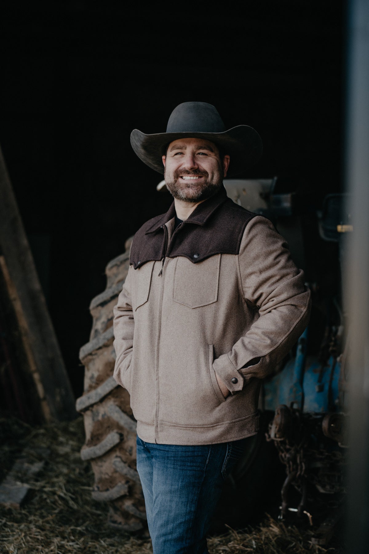 'Bramford' Men's 2-Tone Wool Jacket by Cripple Creek