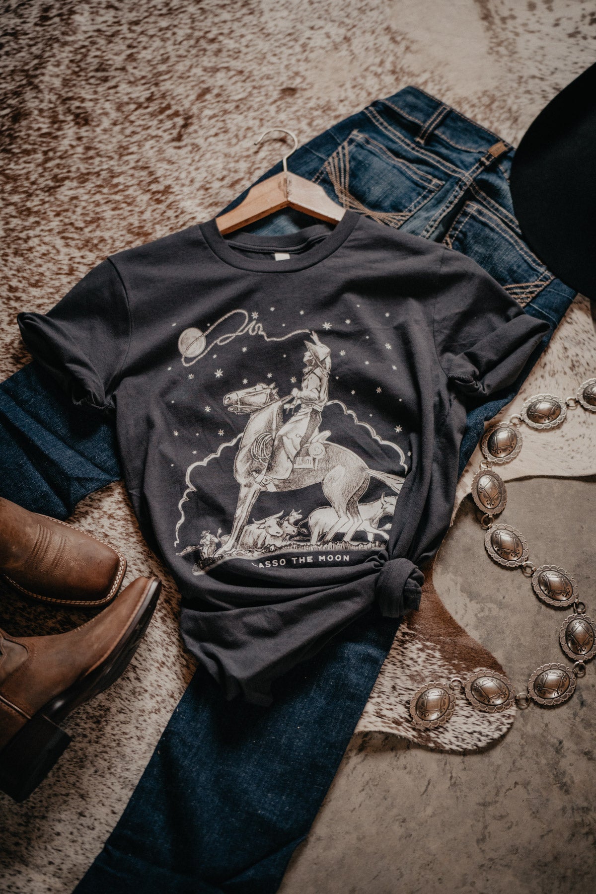 'Lasso the Moon' Graphic T with Embellishments (XS - XXL)