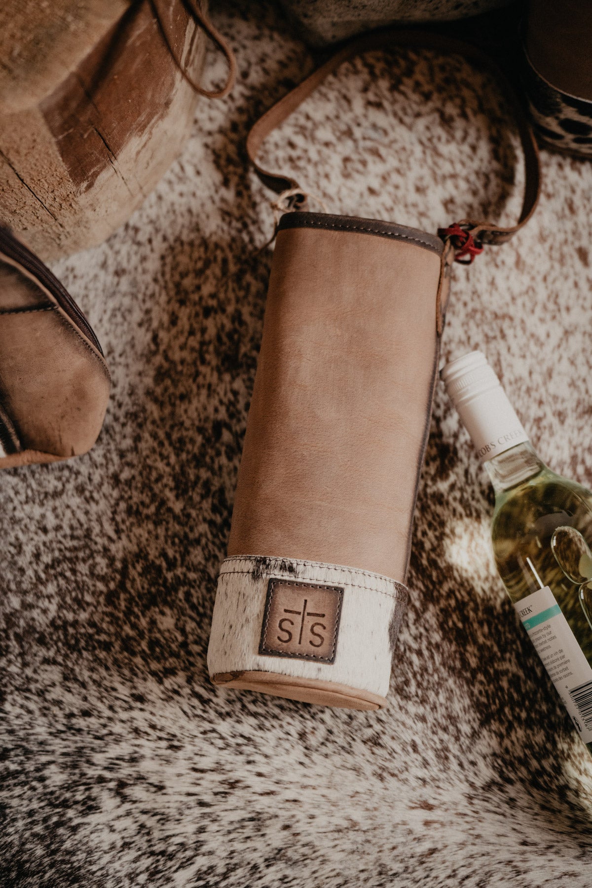 Cowhide Single Wine Bag by STS Ranchwear
