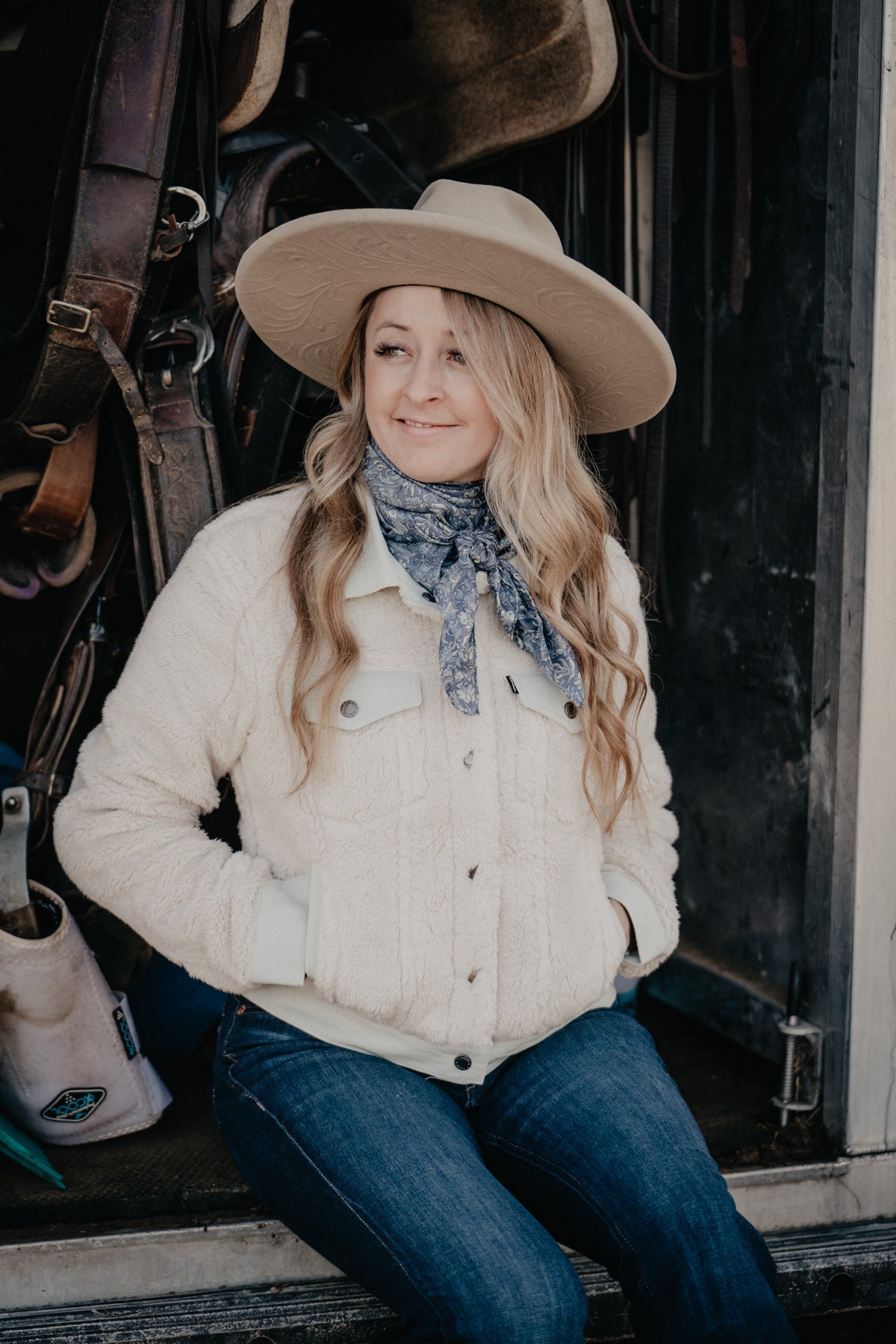 'Guthrie' Hooey Sherpa Jacket with Denim Accents (XL & XXL Only)